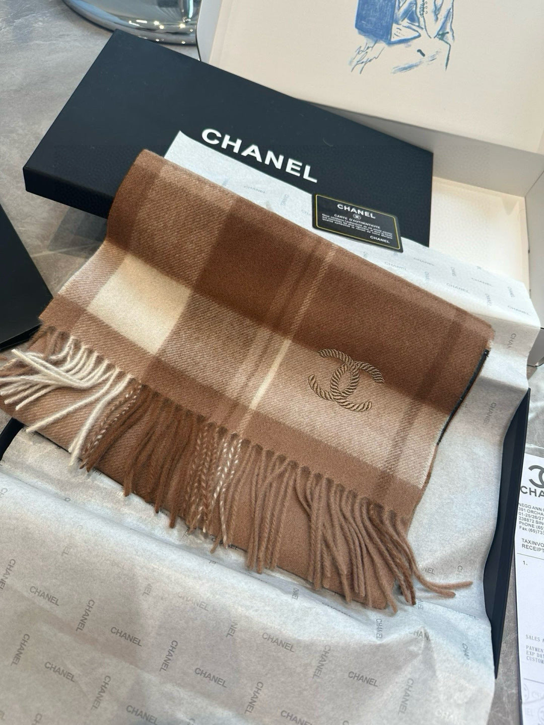 velvet elegant Scarf for women - alternate angle view 3