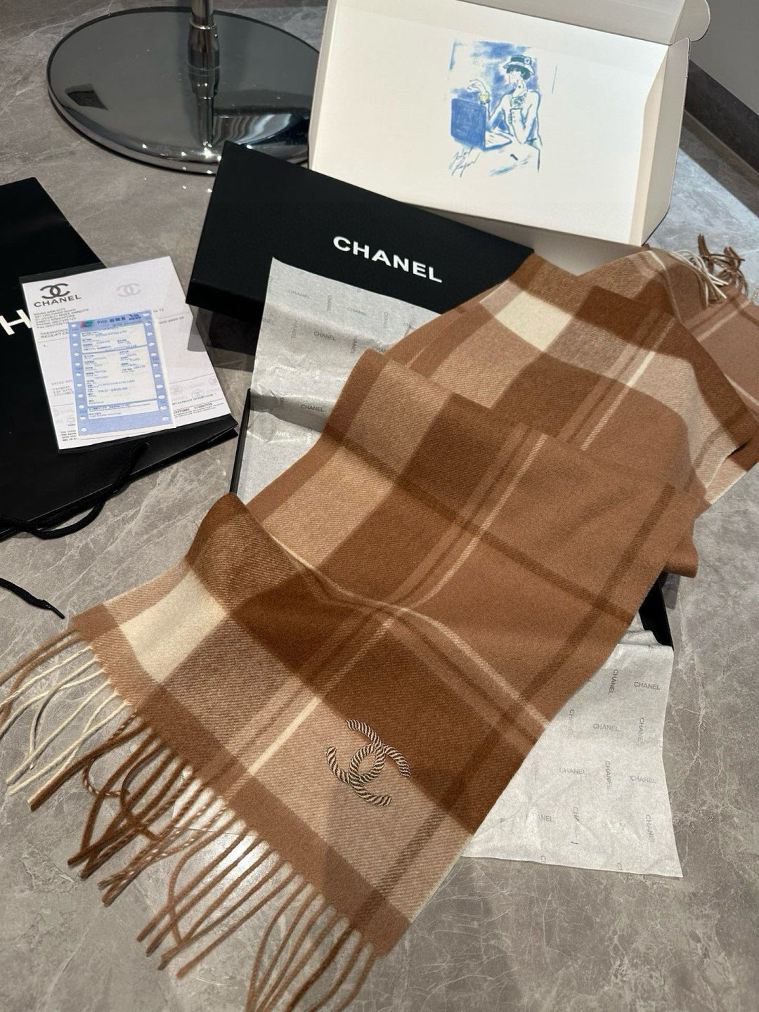 velvet elegant Scarf for women - alternate angle view 5