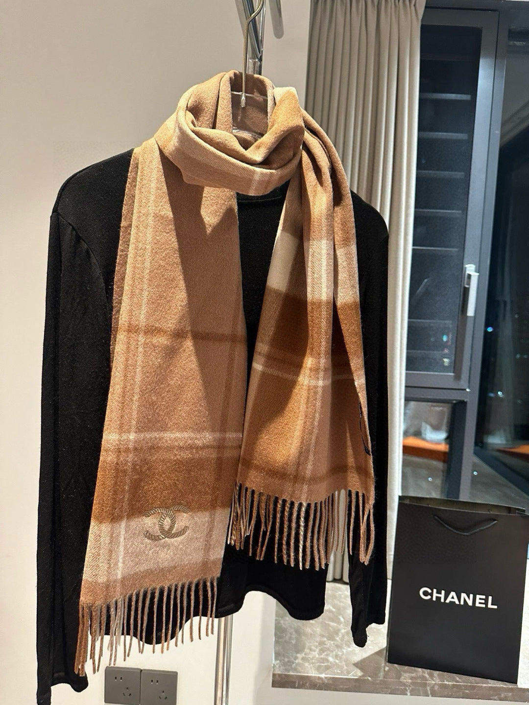 velvet elegant Scarf for women - alternate angle view 7
