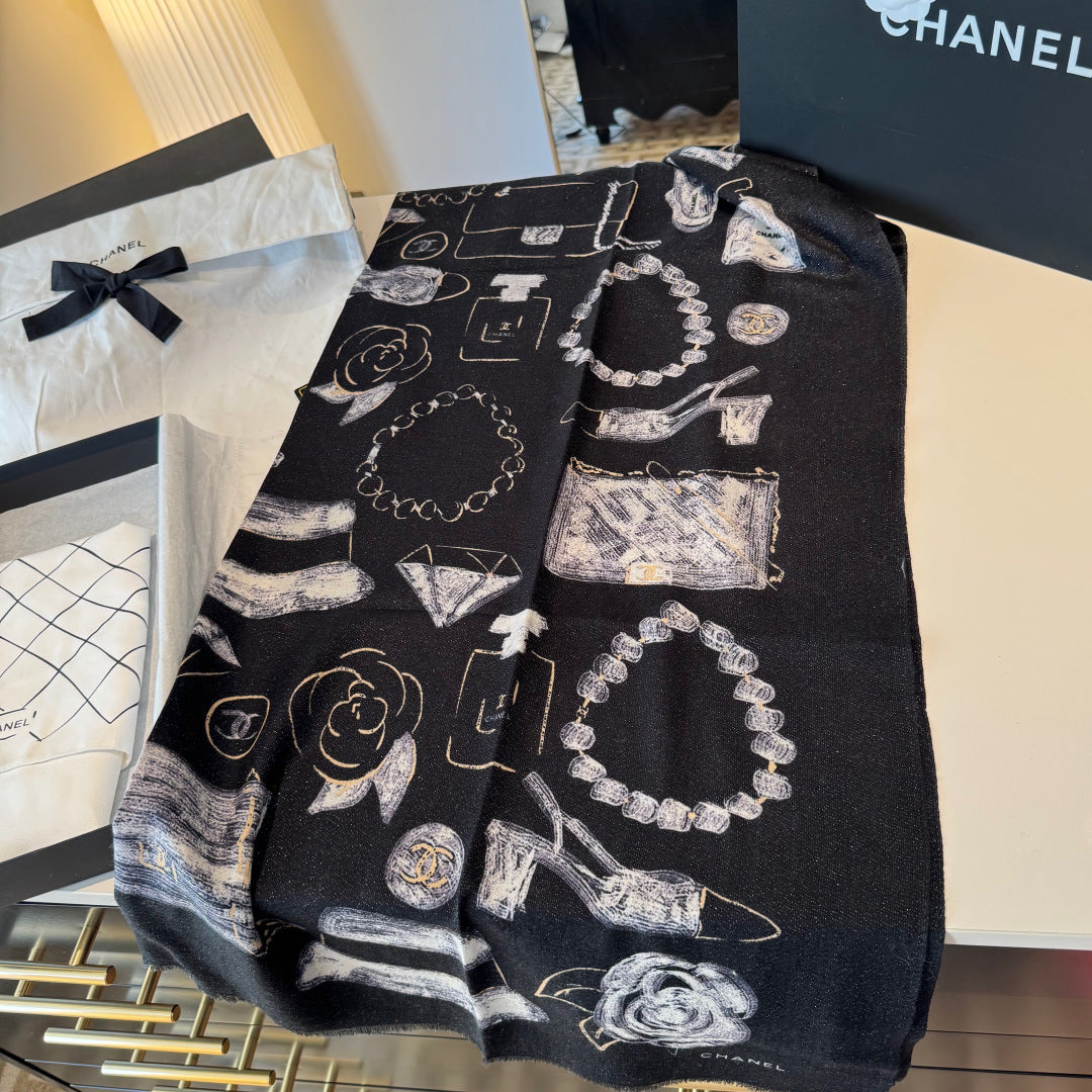 silver velvet Scarf for women - alternate angle view 9
