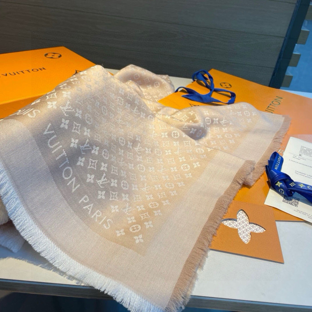 wool floral Shawl for women - alternate angle view 5