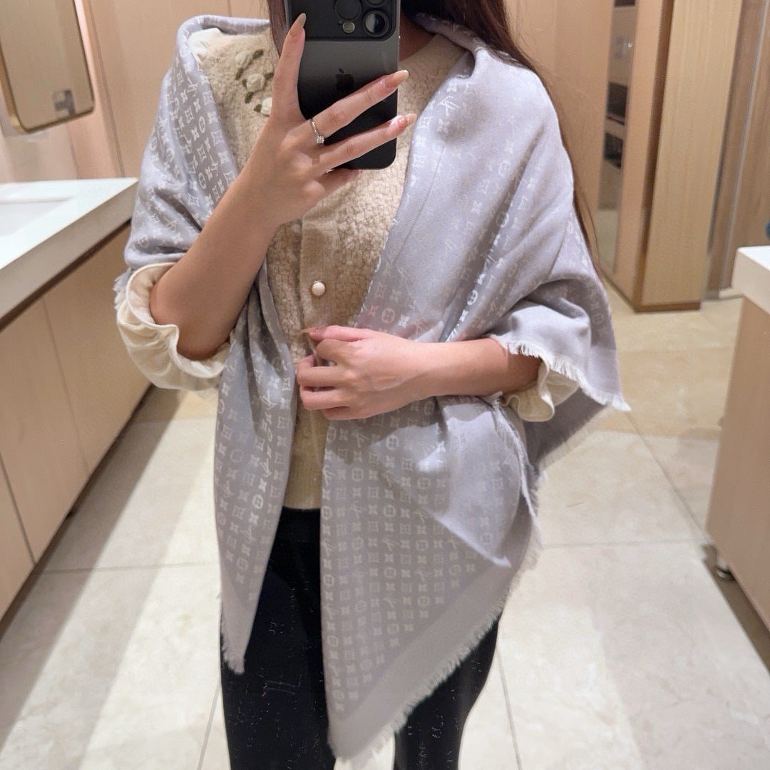 wool floral Shawl for women - product detail view