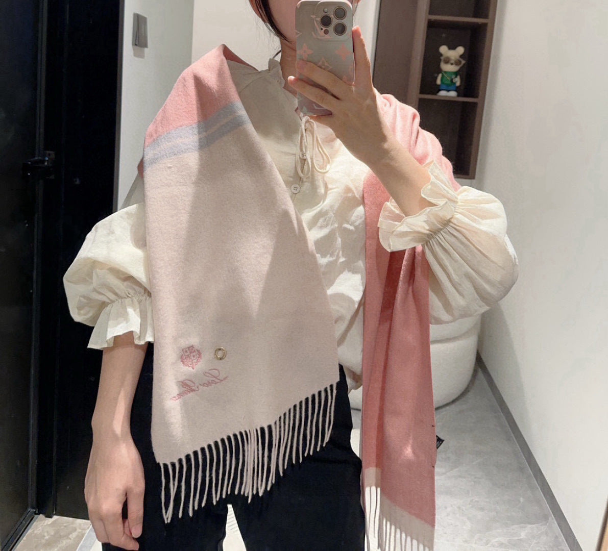 velvet luxury Shawl for women - product detail view