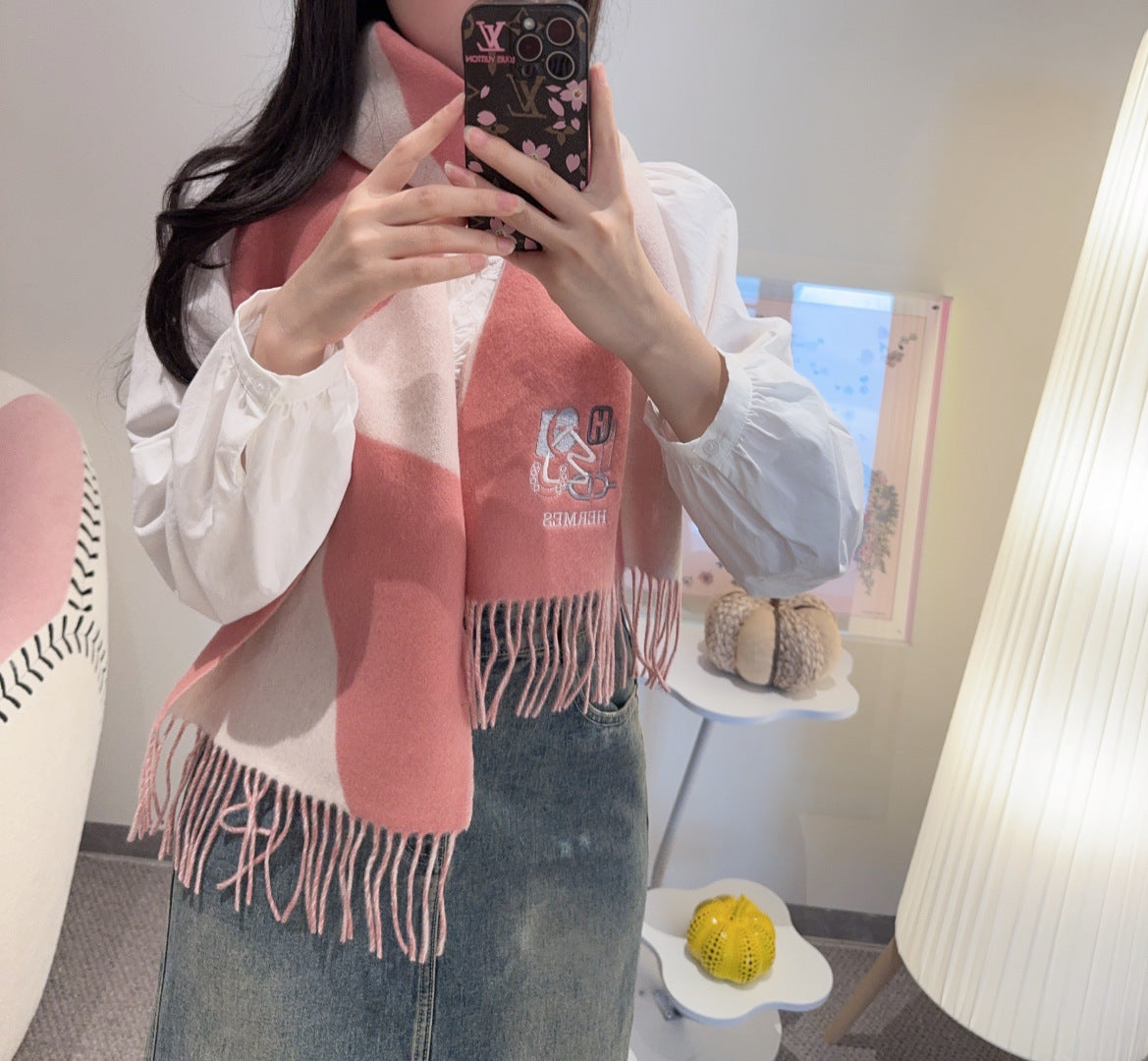 velvet stylish Scarf for men - alternate angle view 2
