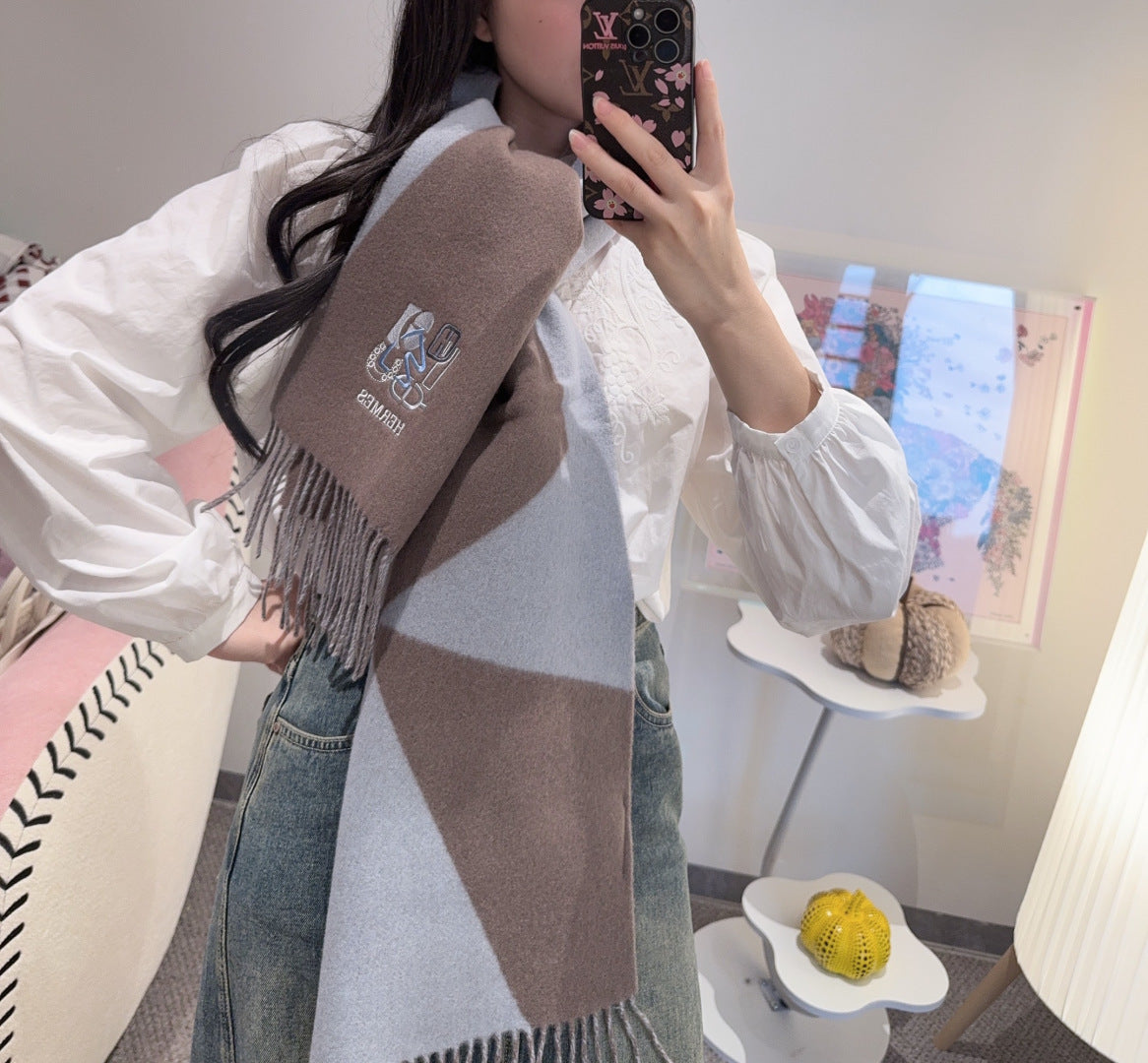 velvet stylish Scarf for men - product detail view