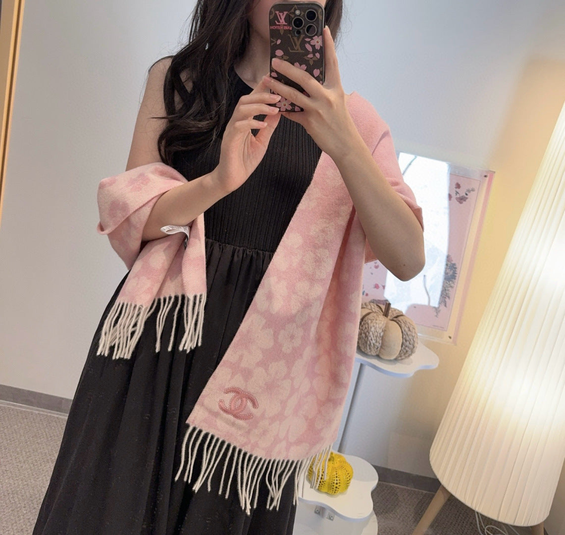 velvet elegant Scarf for women - alternate angle view 2