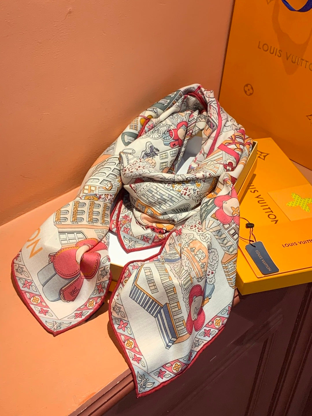 velvet luxury Scarf for women - alternate angle view 4