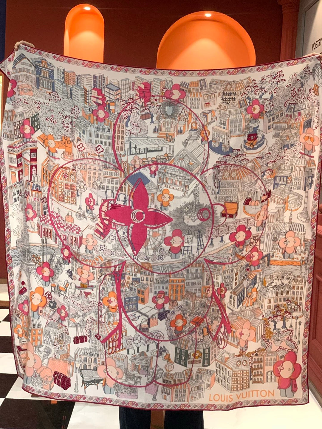 velvet luxury Scarf for women - alternate angle view 8