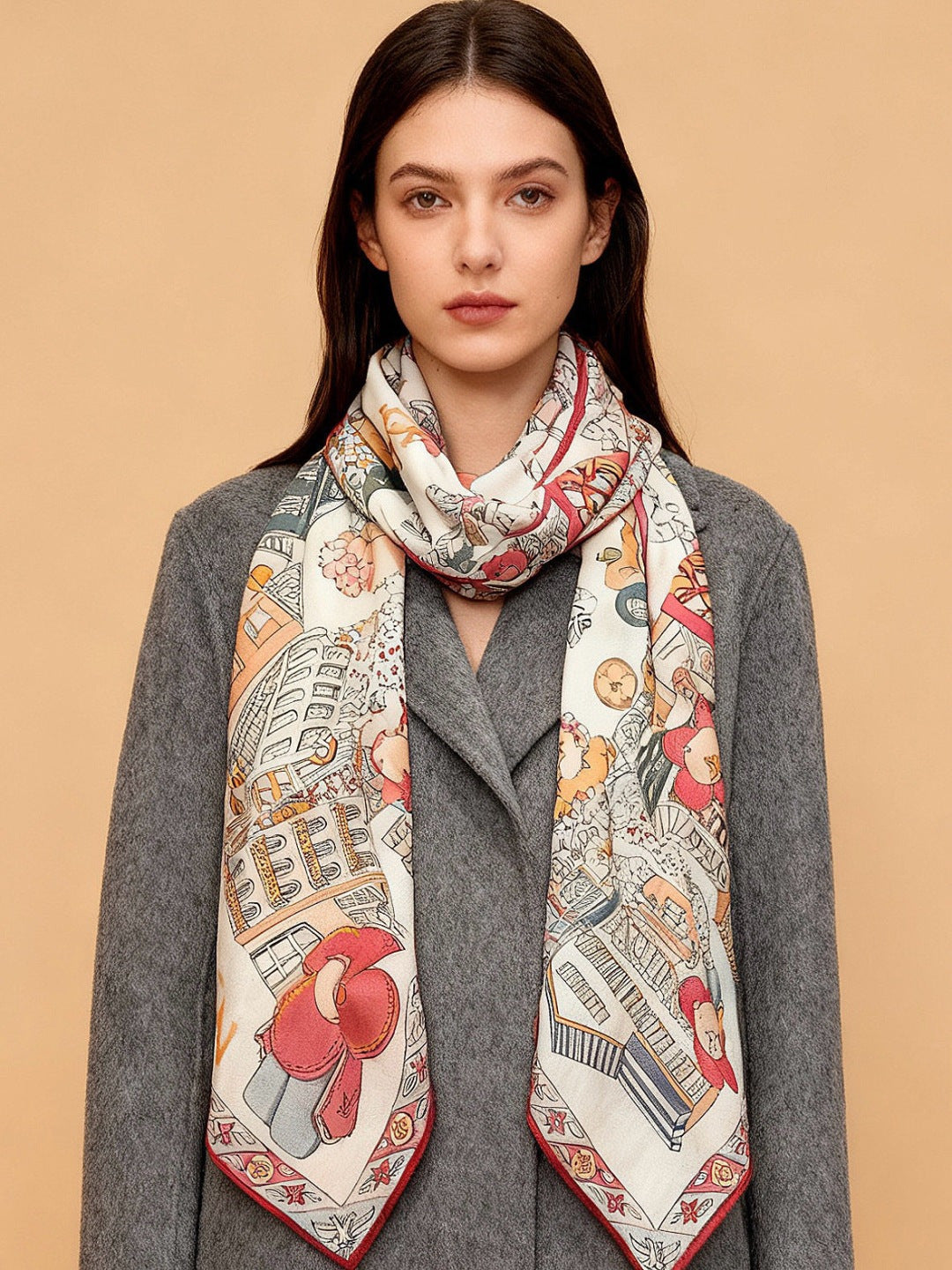 velvet luxury Scarf for women - alternate angle view 2