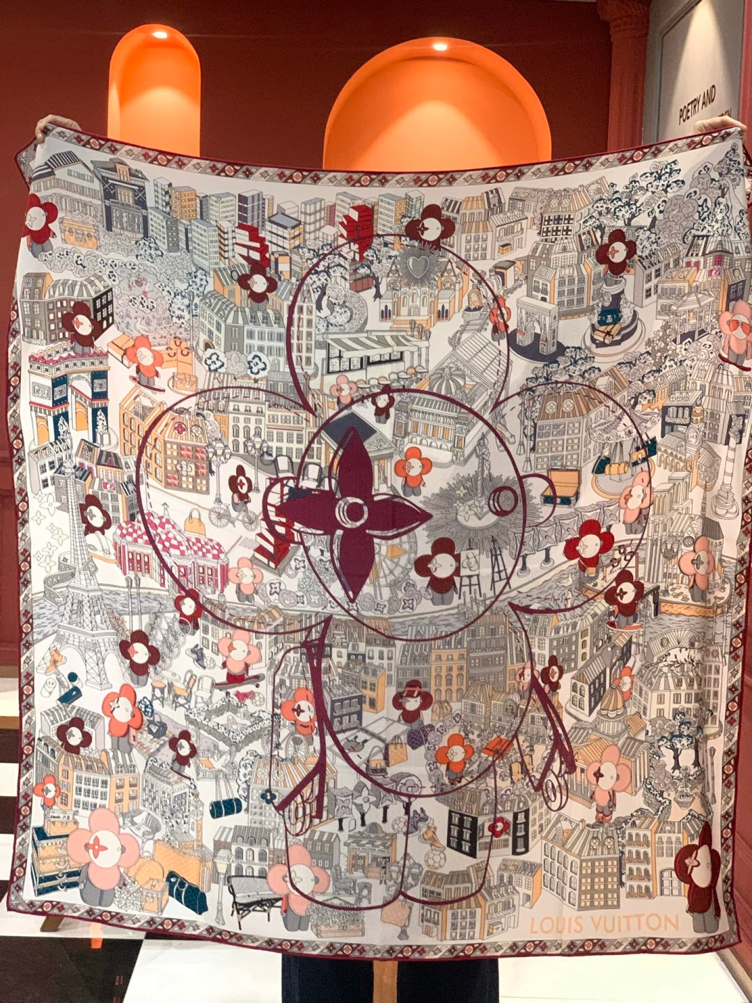 velvet luxury Scarf for women - alternate angle view 8