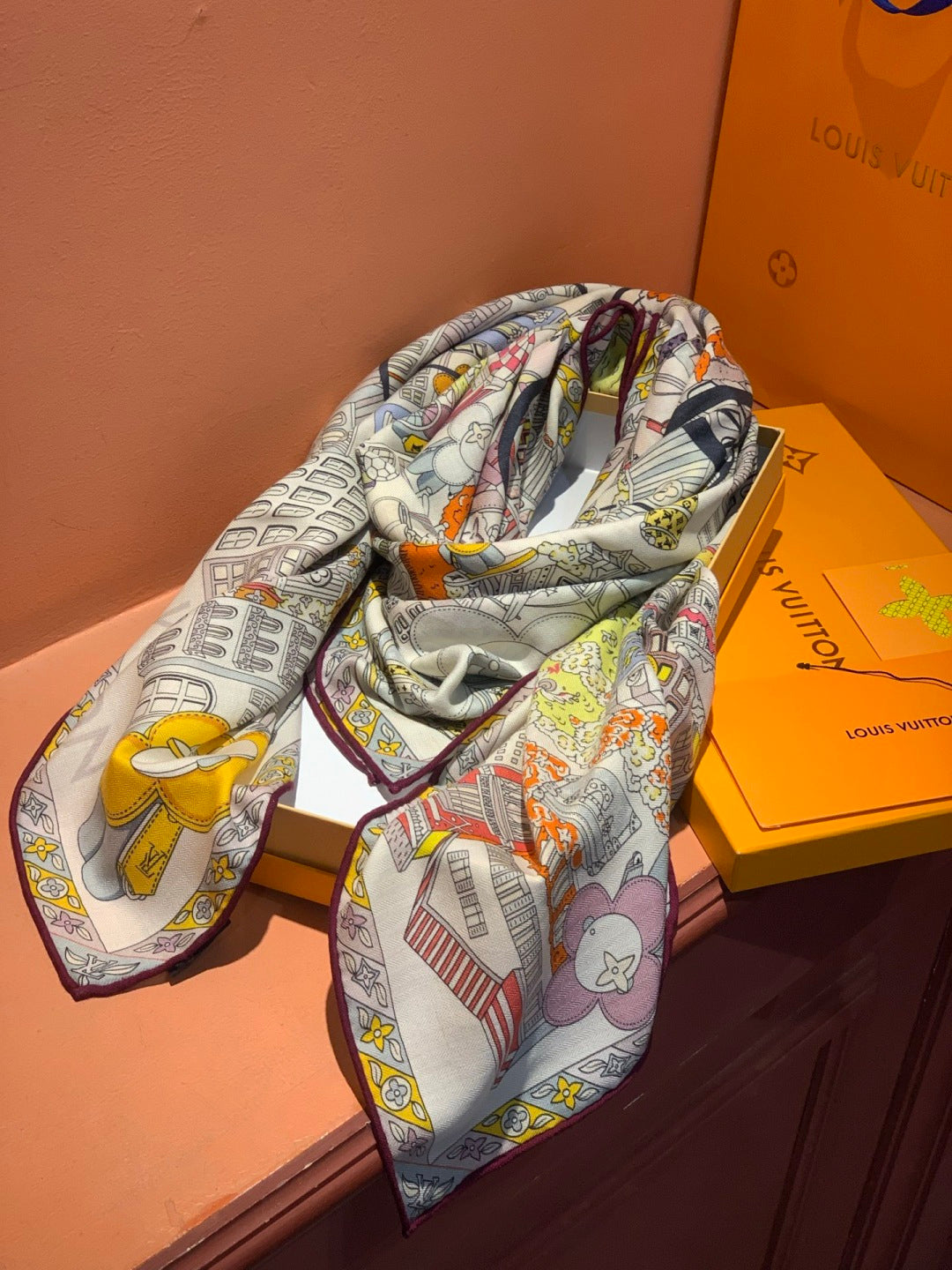 velvet luxury Scarf for women - alternate angle view 4