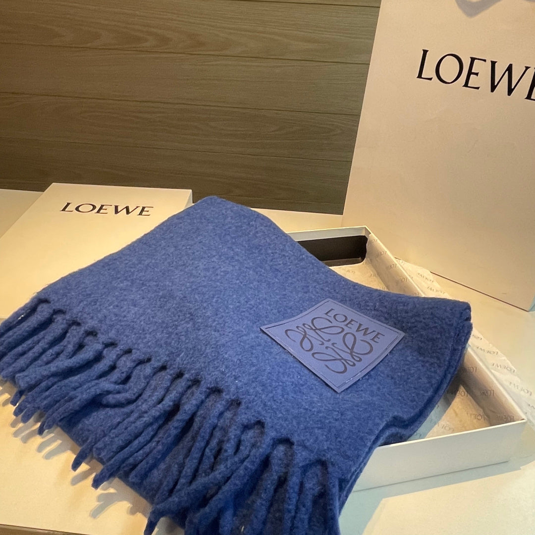 red genuine leather tassel Scarf for women - alternate angle view 3