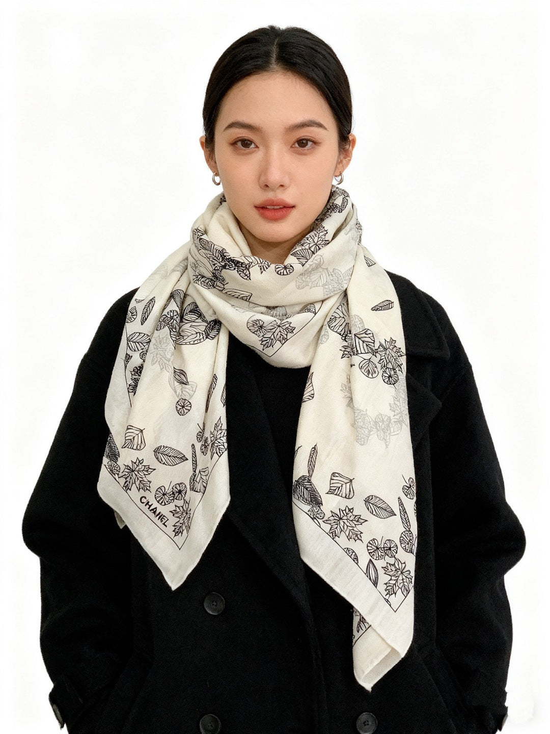 velvet elegant Shawl for women - product detail view