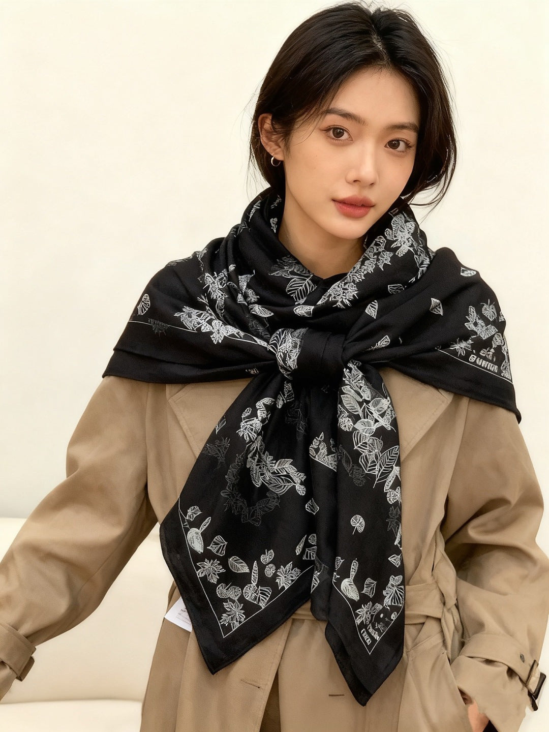 velvet elegant Shawl for women - product detail view