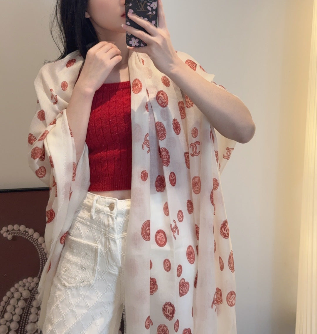 velvet floral Shawl for women - alternate angle view 2