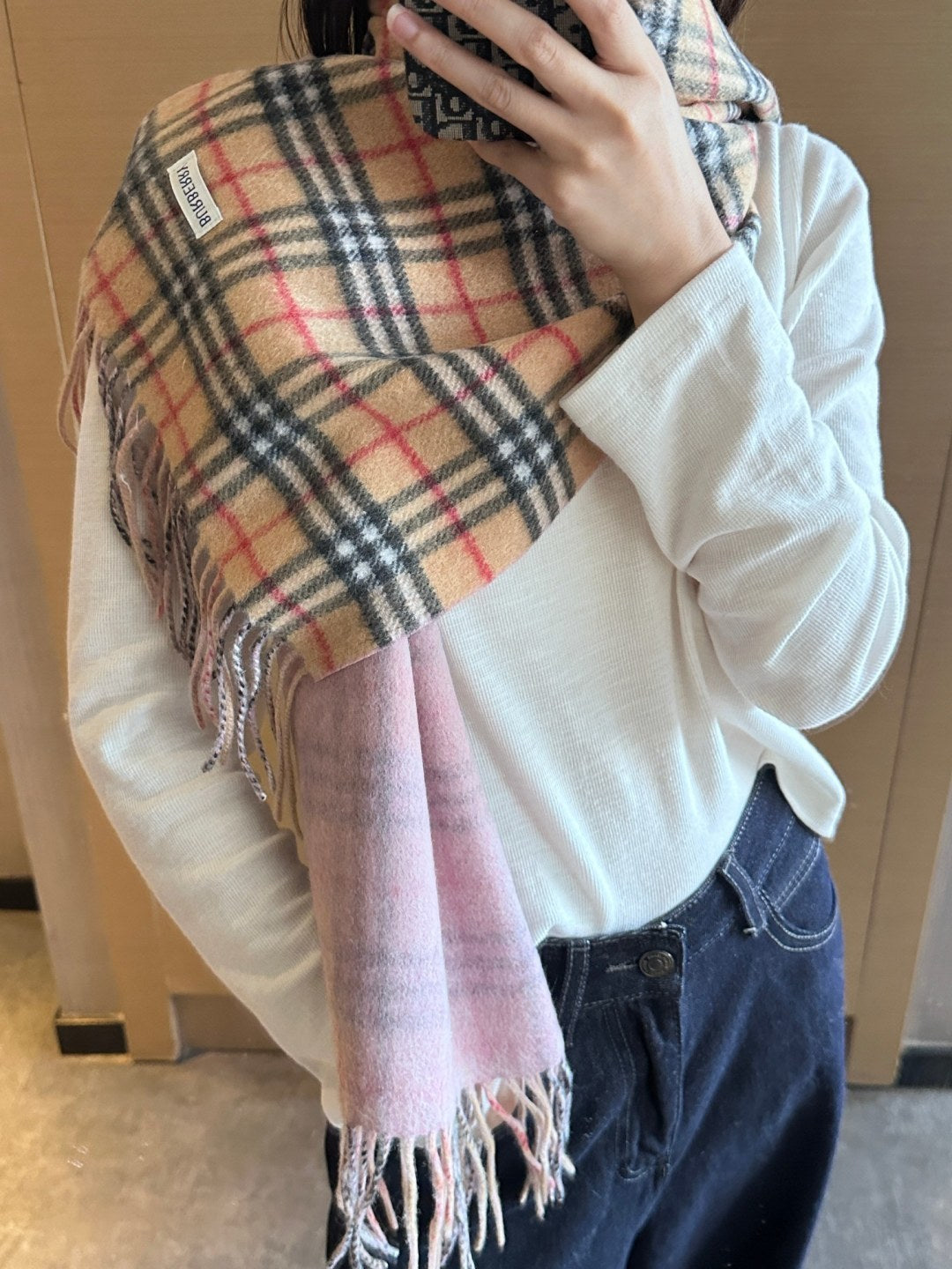 velvet Scarf for women - alternate angle view 2