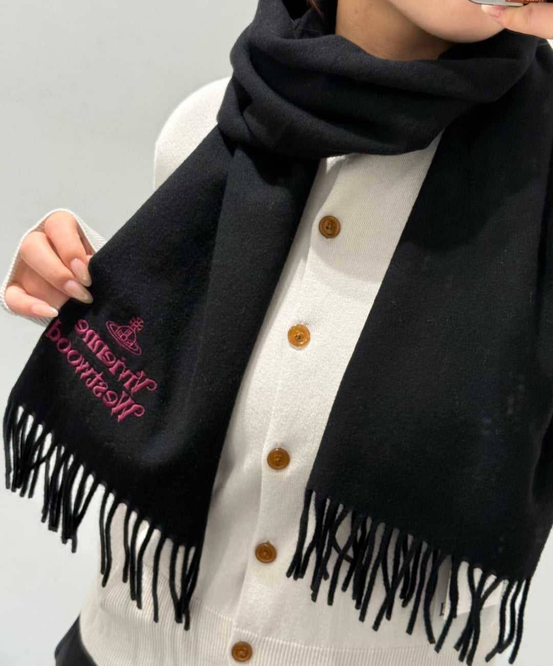 velvet luxury Scarf for women - alternate angle view 3