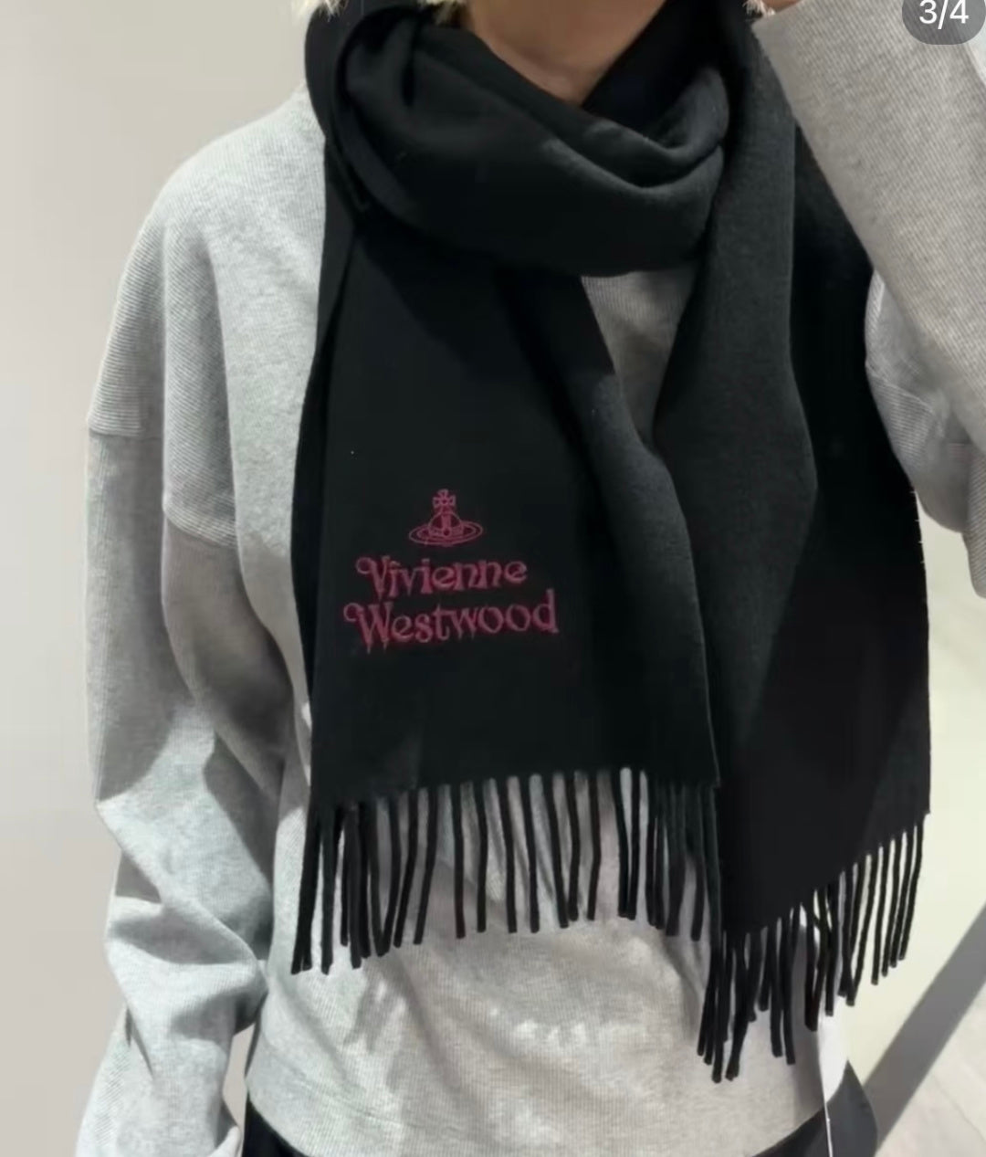 velvet luxury Scarf for women - alternate angle view 2