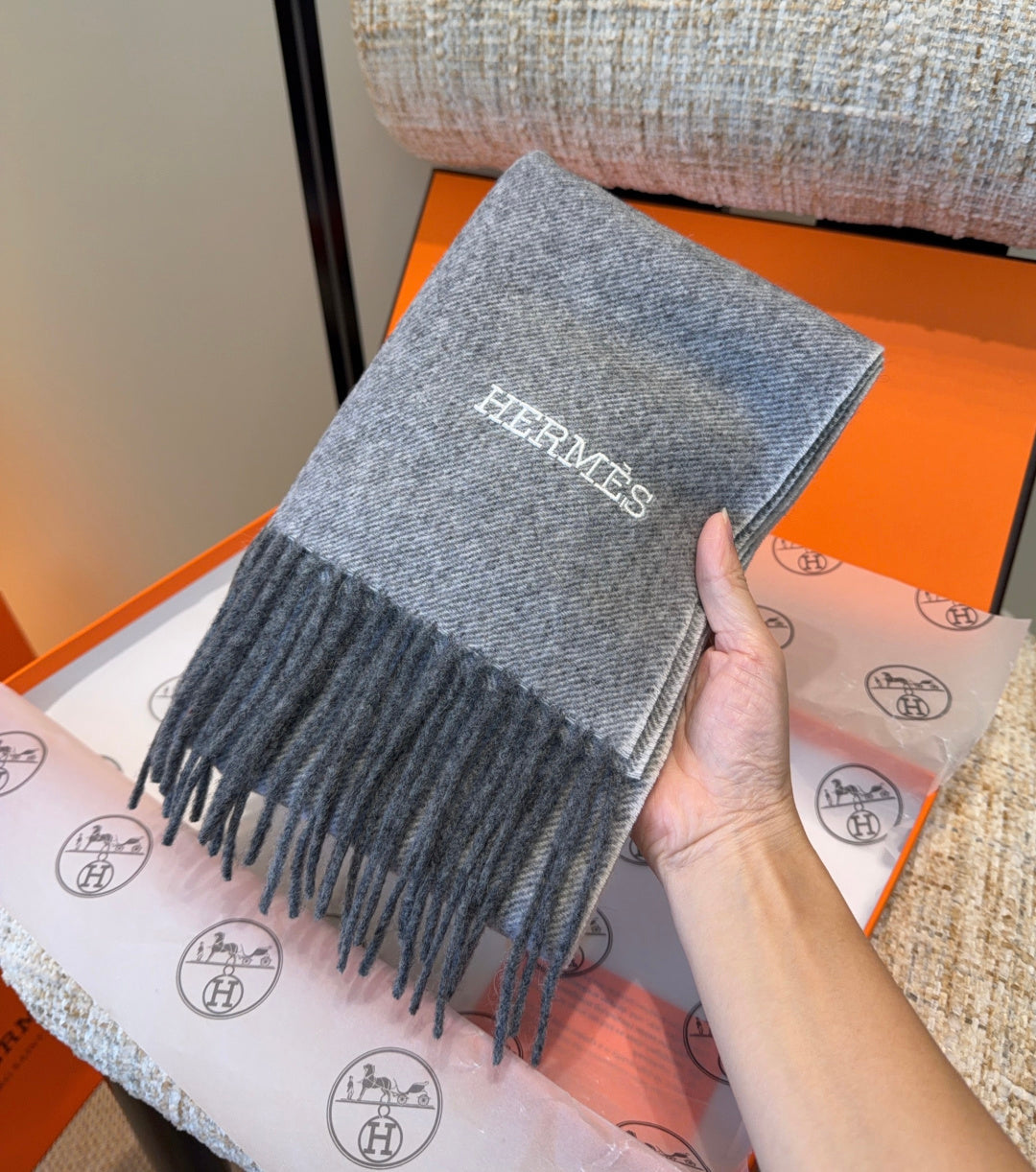 elegant Scarf for unisex couple - alternate angle view 3