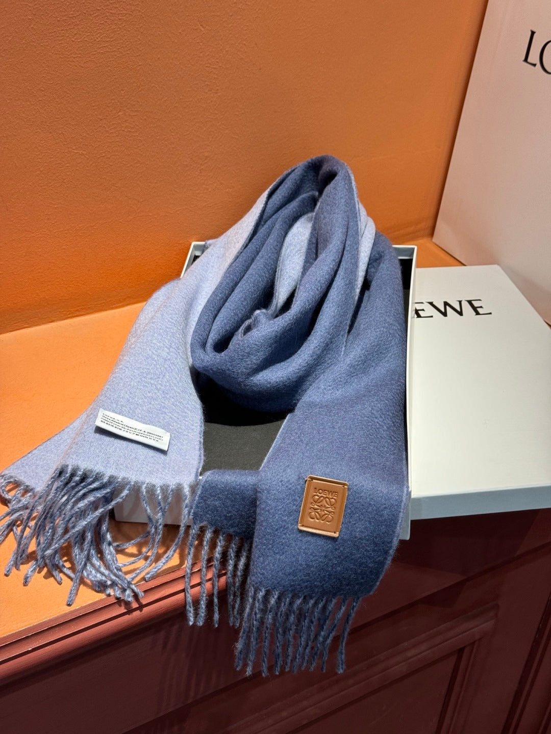 contrast color edgy Scarf for unisex couple - alternate angle view 8