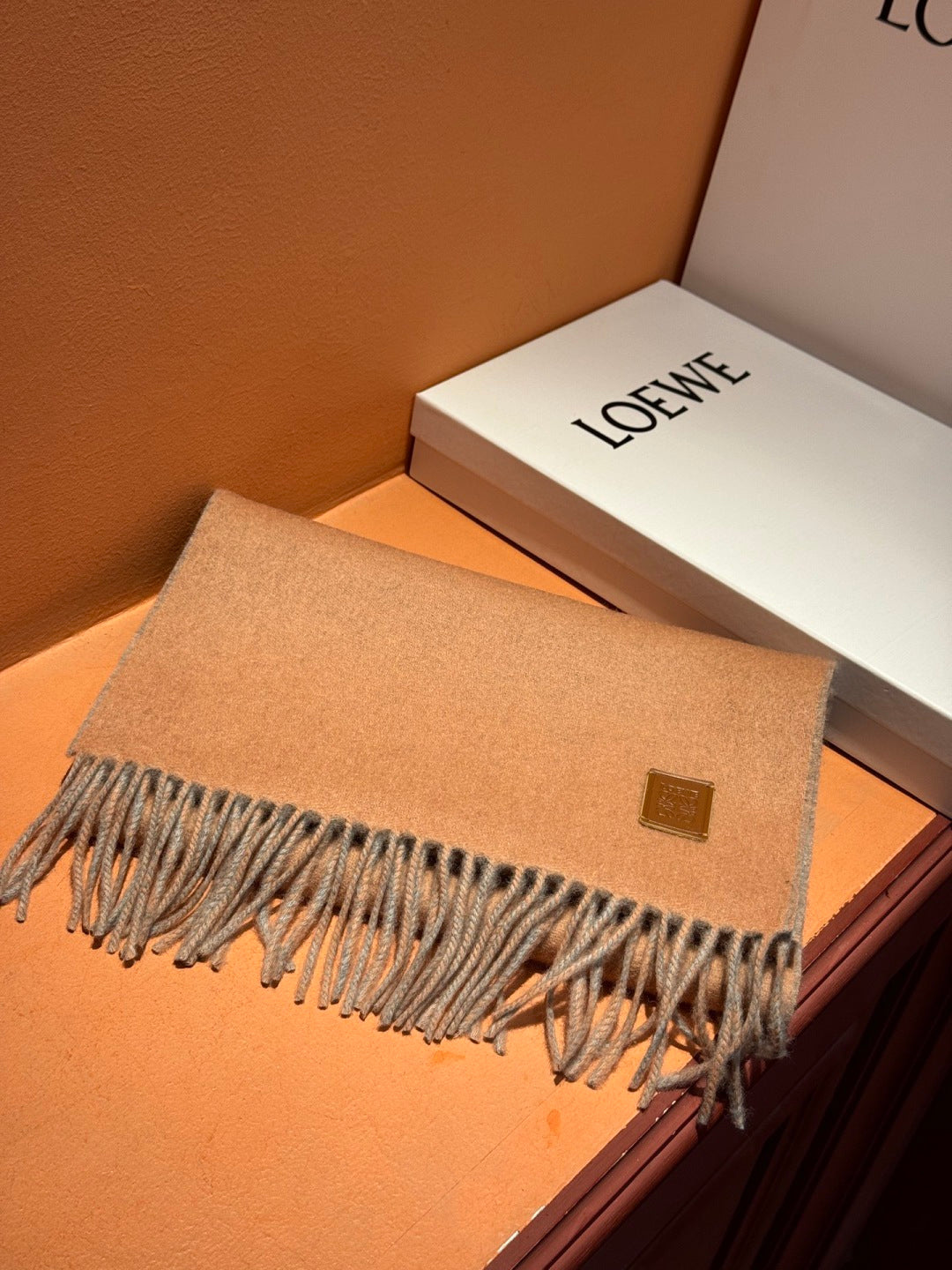 contrast color edgy Scarf for unisex couple - alternate angle view 4