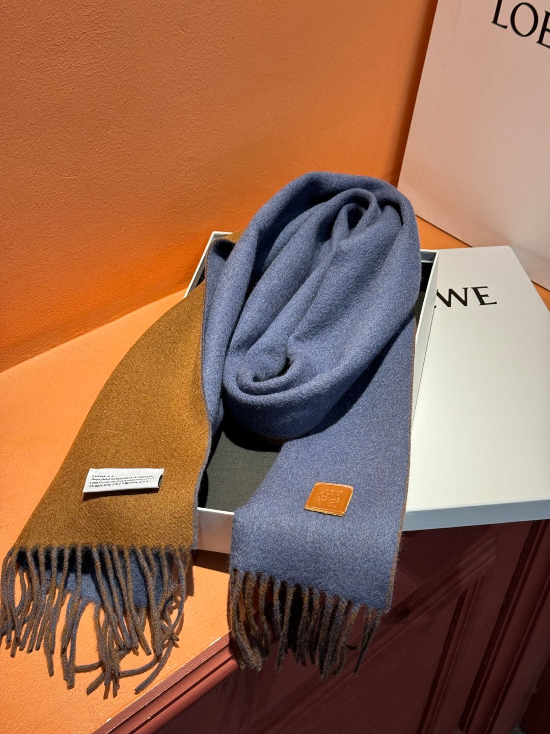 contrast color edgy Scarf for unisex couple - alternate angle view 8