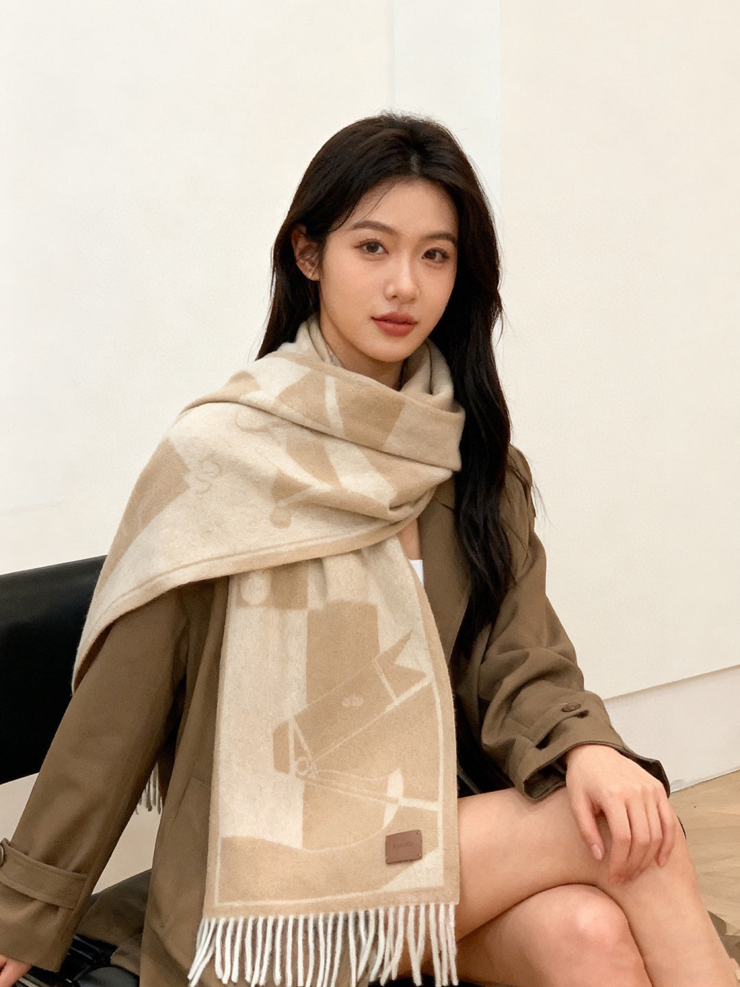 velvet luxury Scarf for men - product detail view