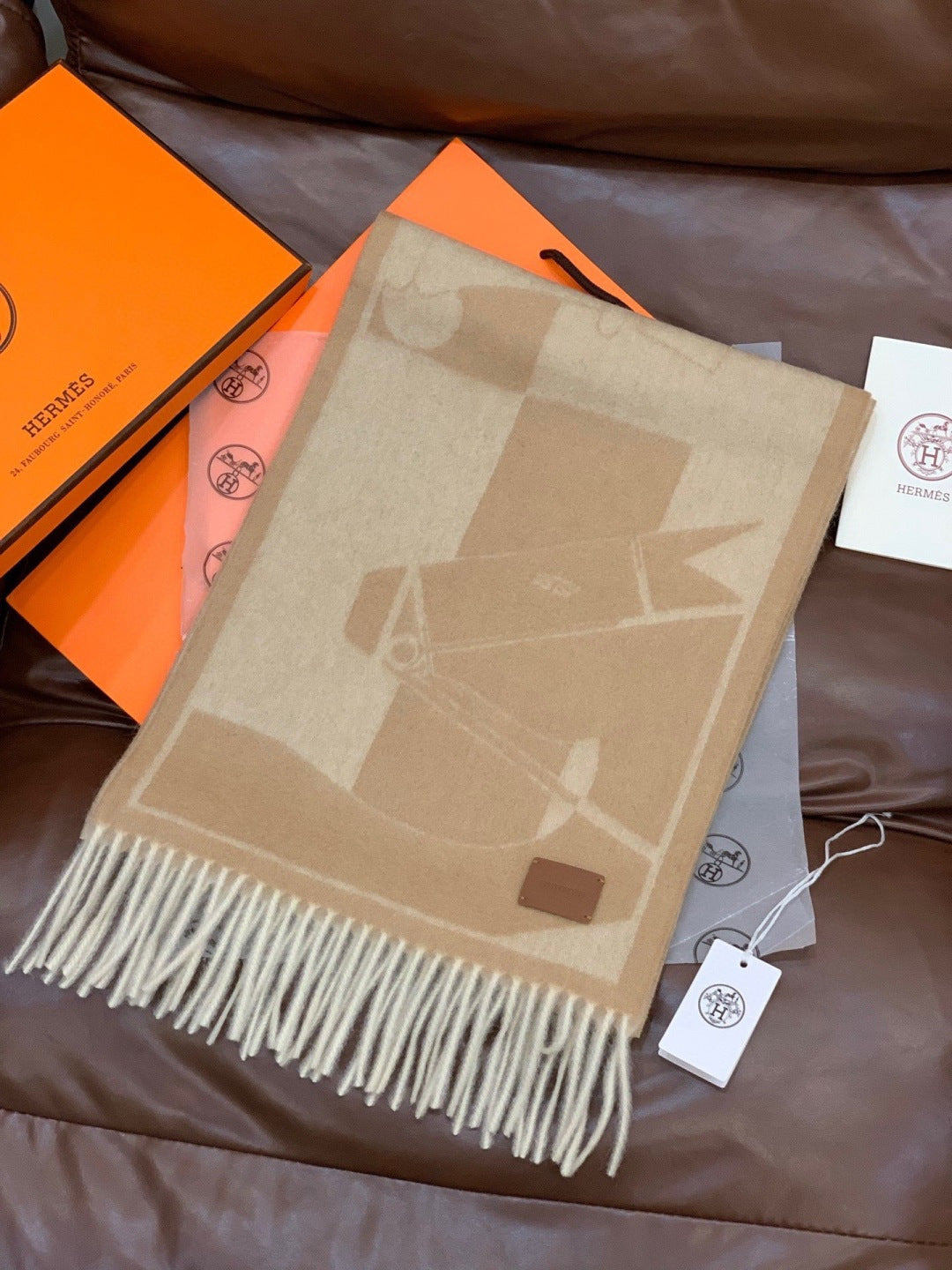 velvet luxury Scarf for men - alternate angle view 3