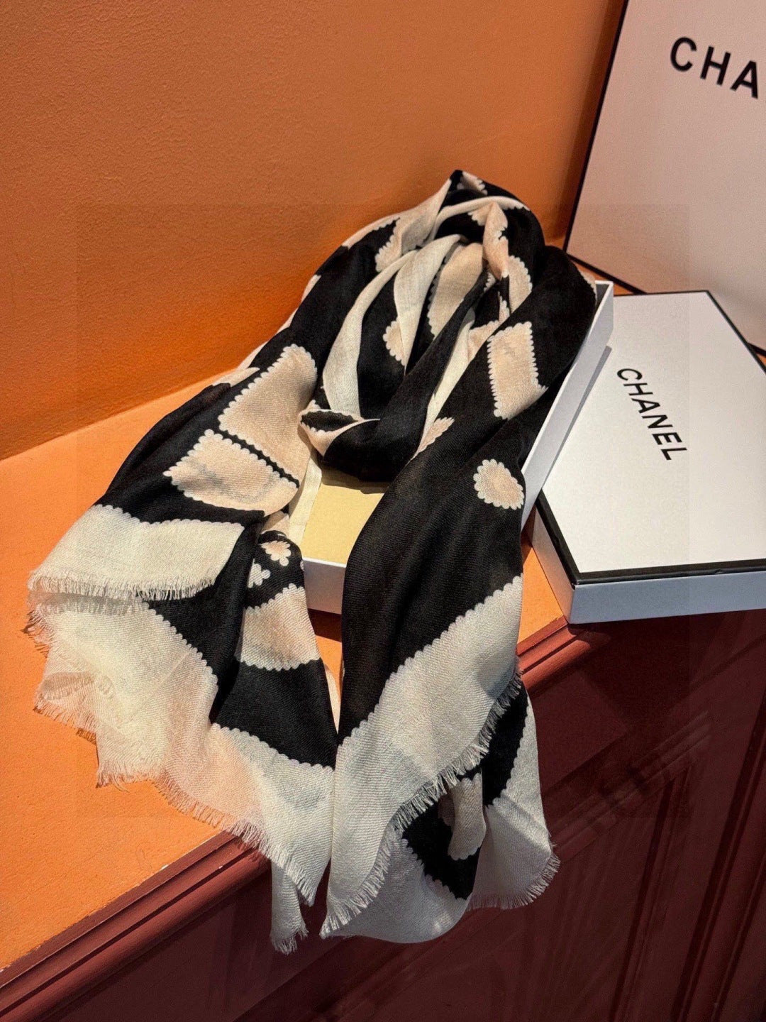 velvet elegant Scarf for women - alternate angle view 6