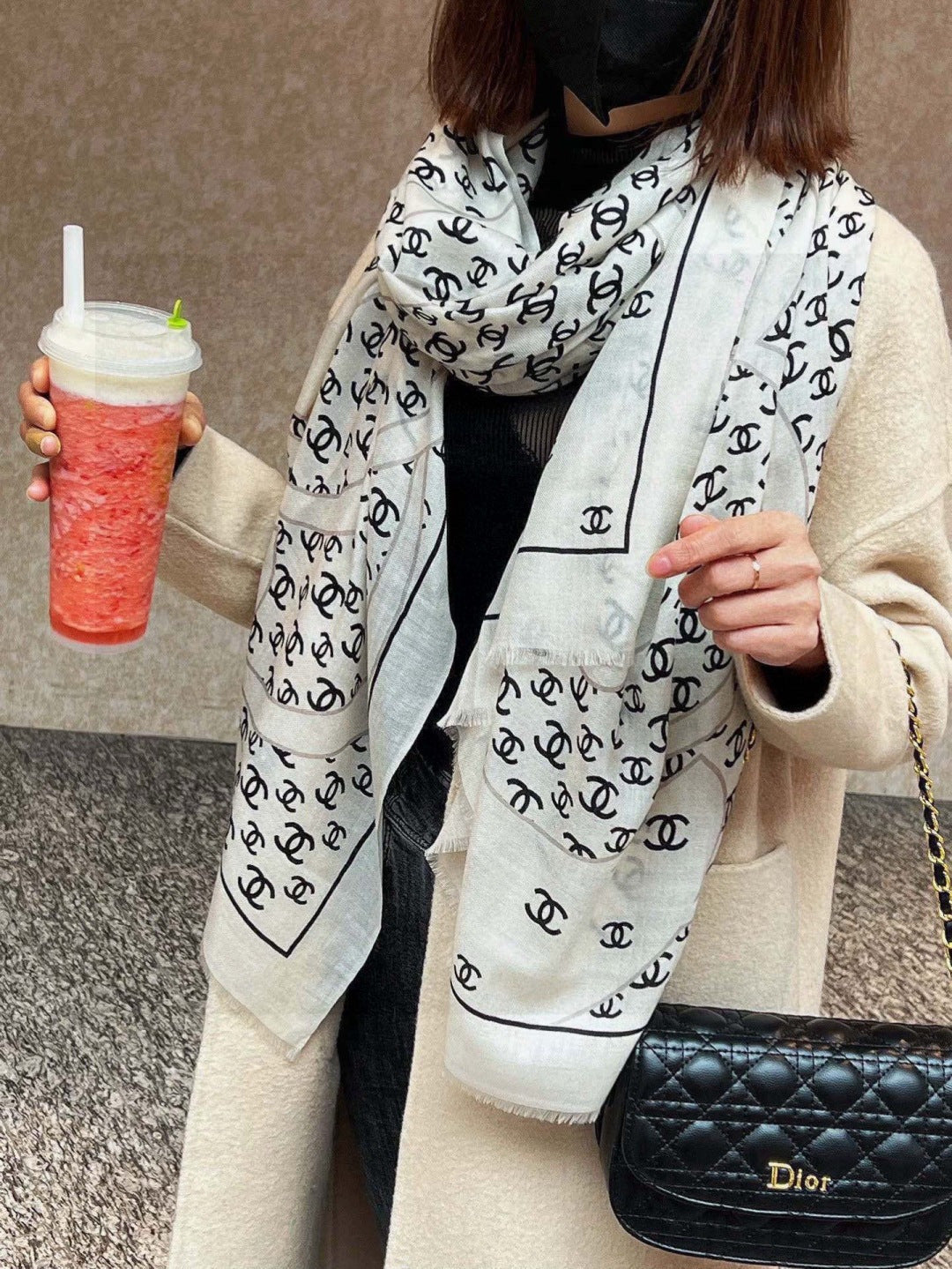 white velvet floral Coat for women - product detail view