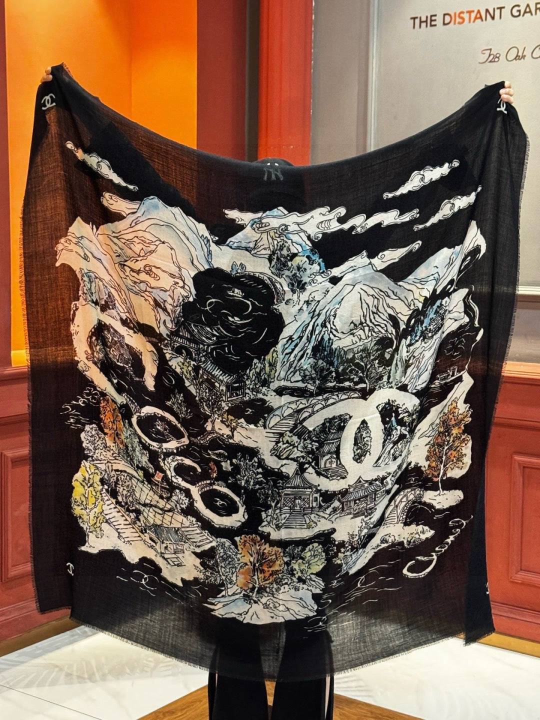 velvet elegant Shawl for women - alternate angle view 8
