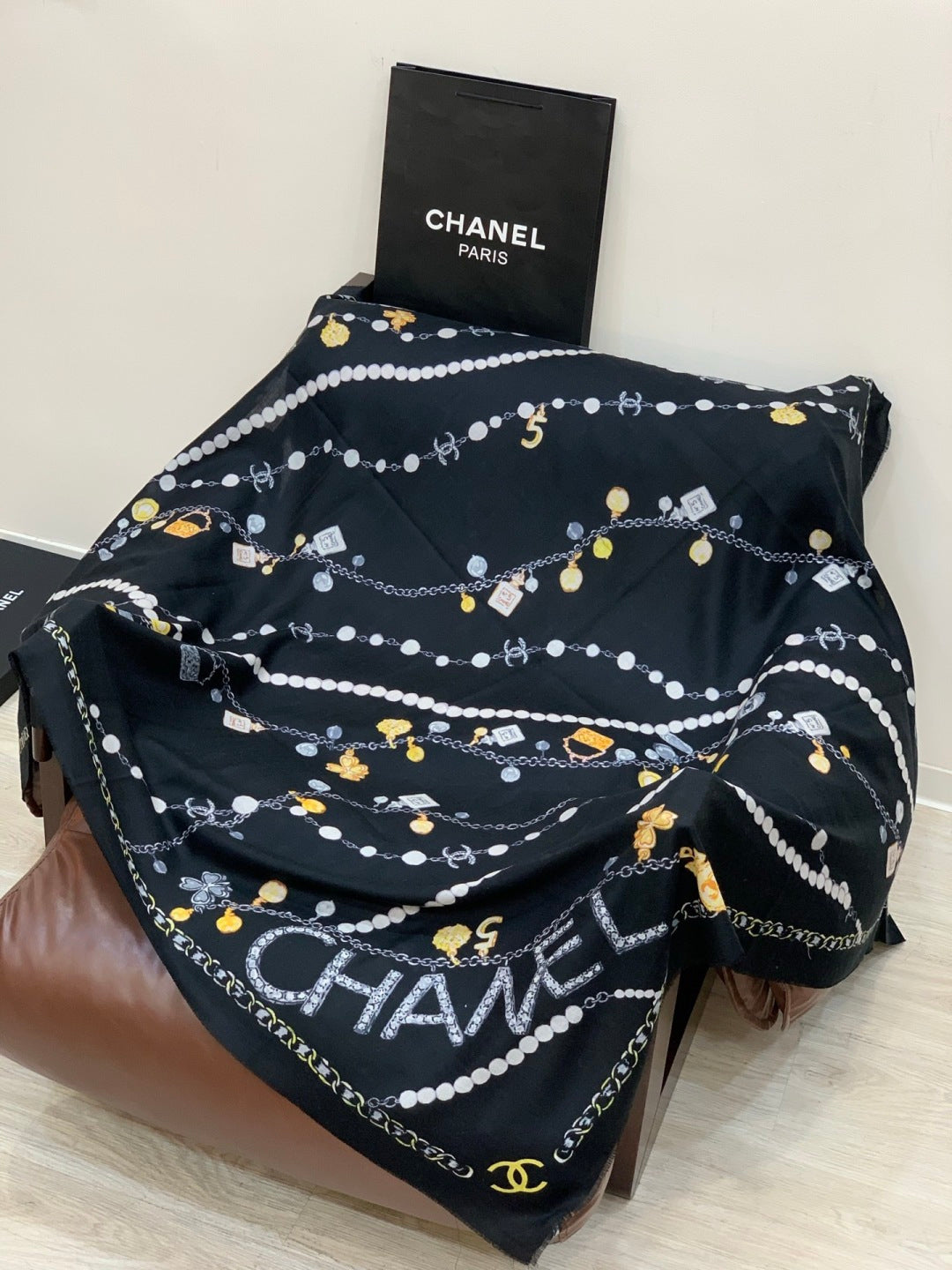pearl Silk Scarf for women - alternate angle view 7