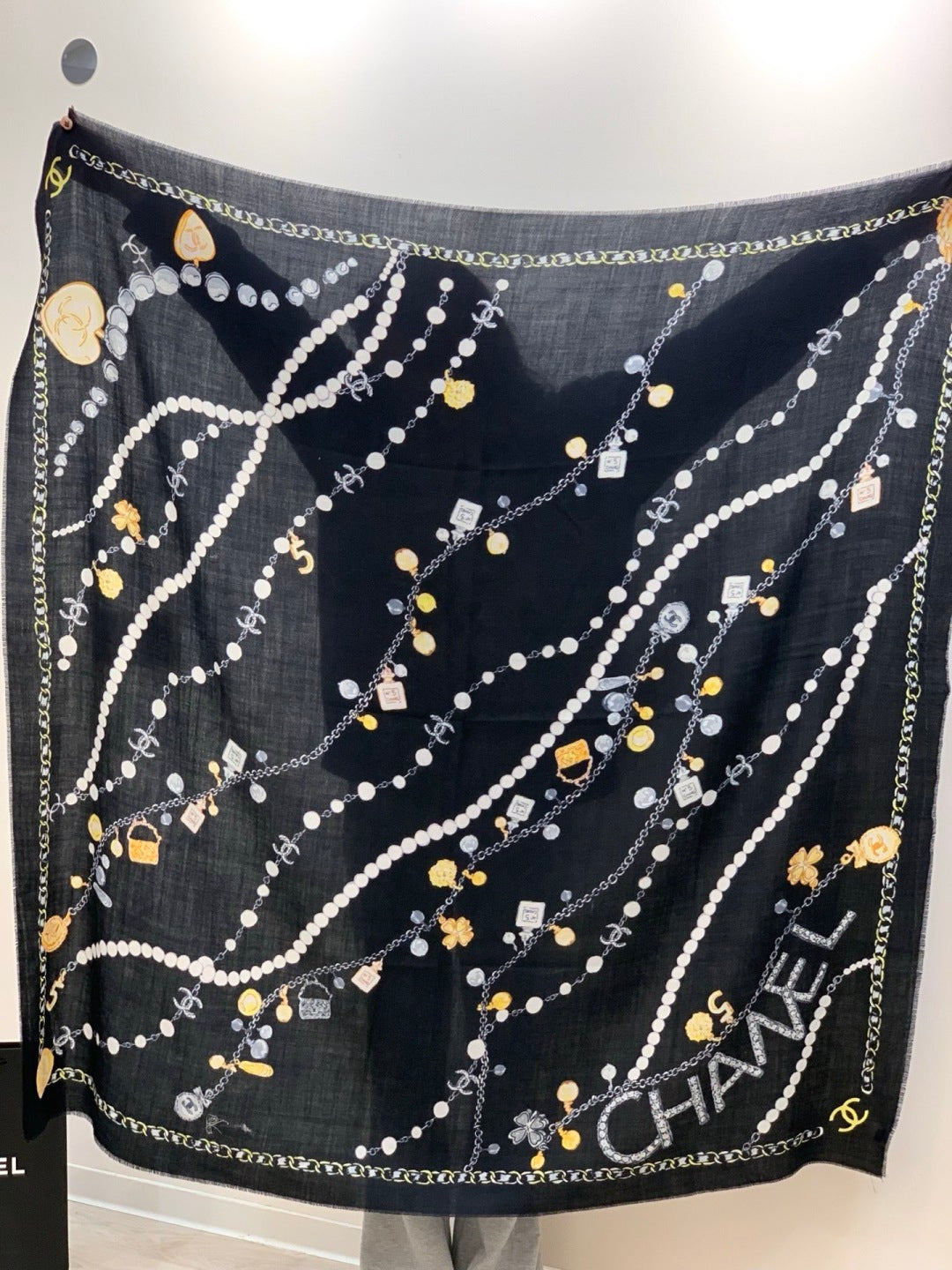pearl Silk Scarf for women - alternate angle view 8