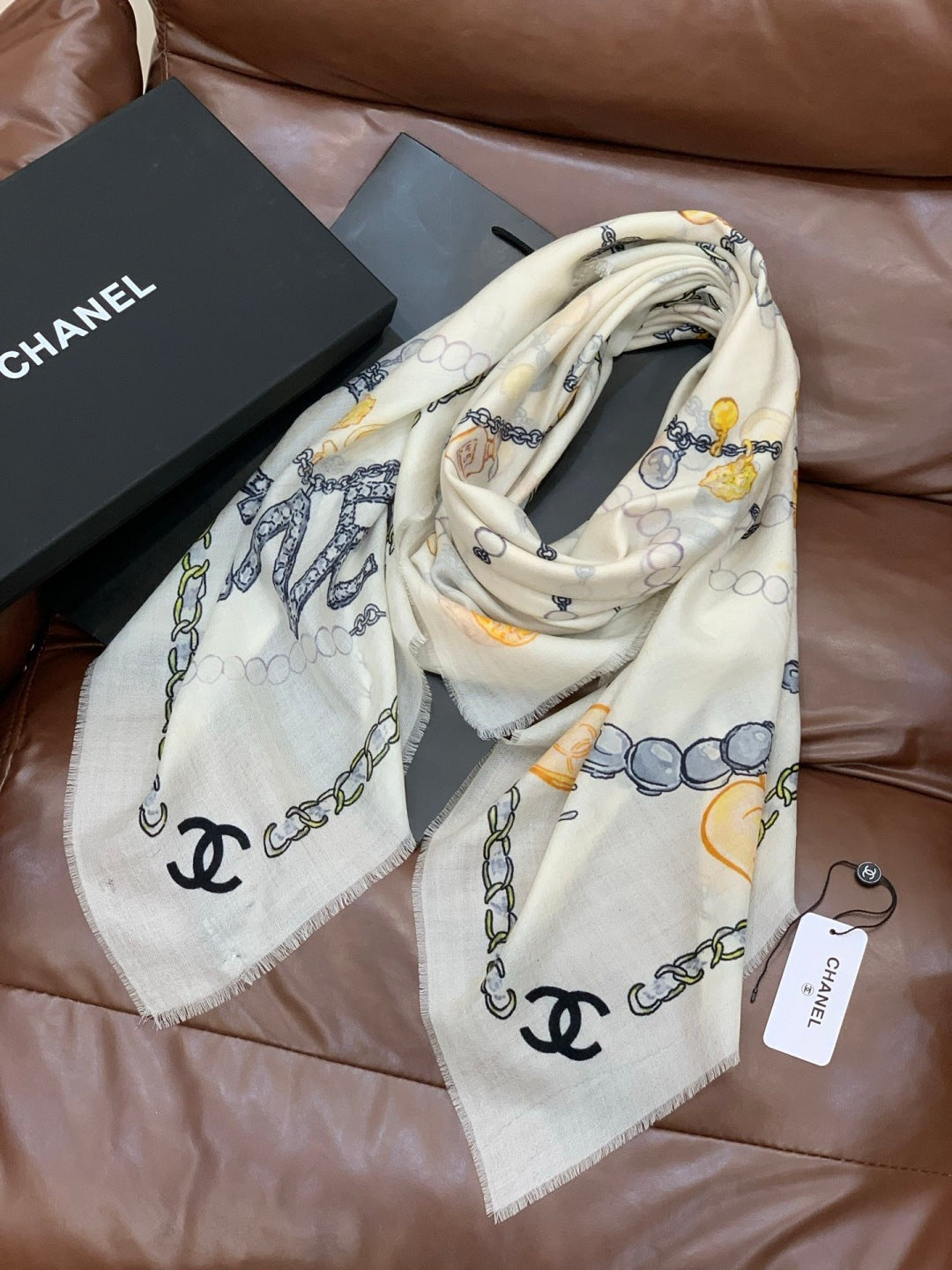 pearl Silk Scarf for women - alternate angle view 5