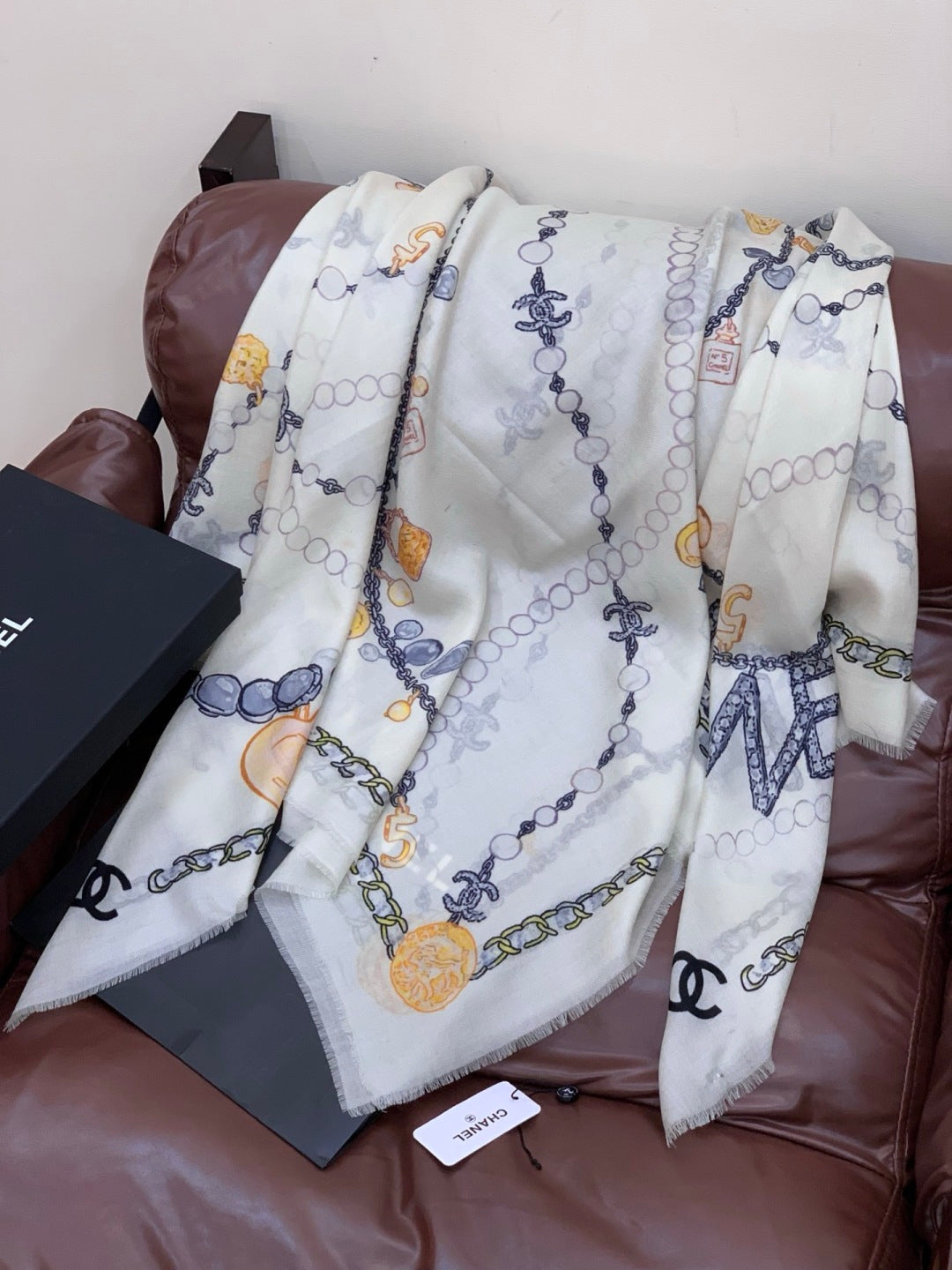 pearl Silk Scarf for women - alternate angle view 4