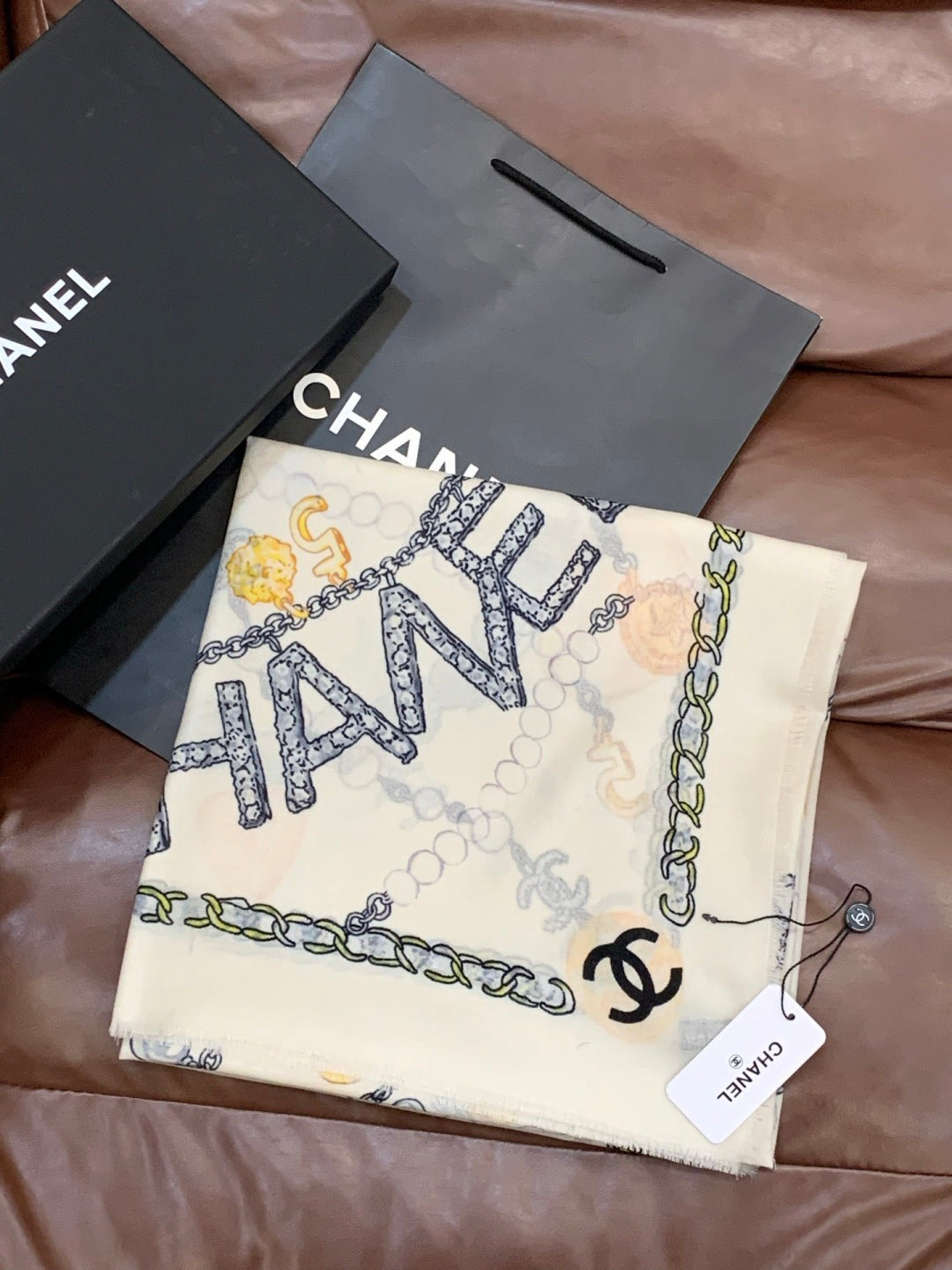 pearl Silk Scarf for women - alternate angle view 3