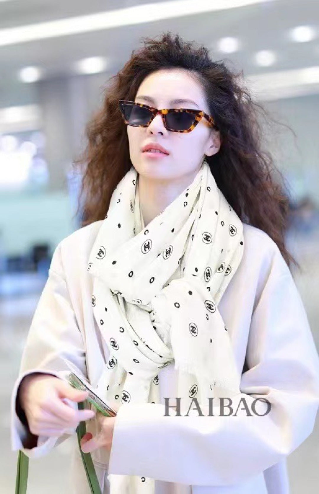 silver velvet floral Scarf for women - product detail view