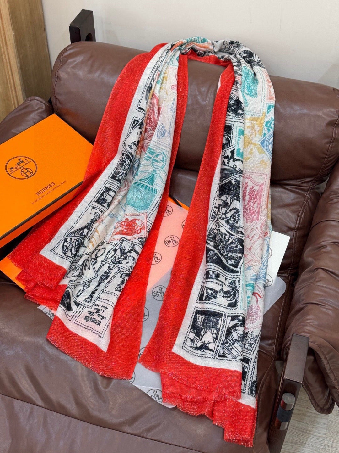 white velvet luxury Scarf for women - alternate angle view 5