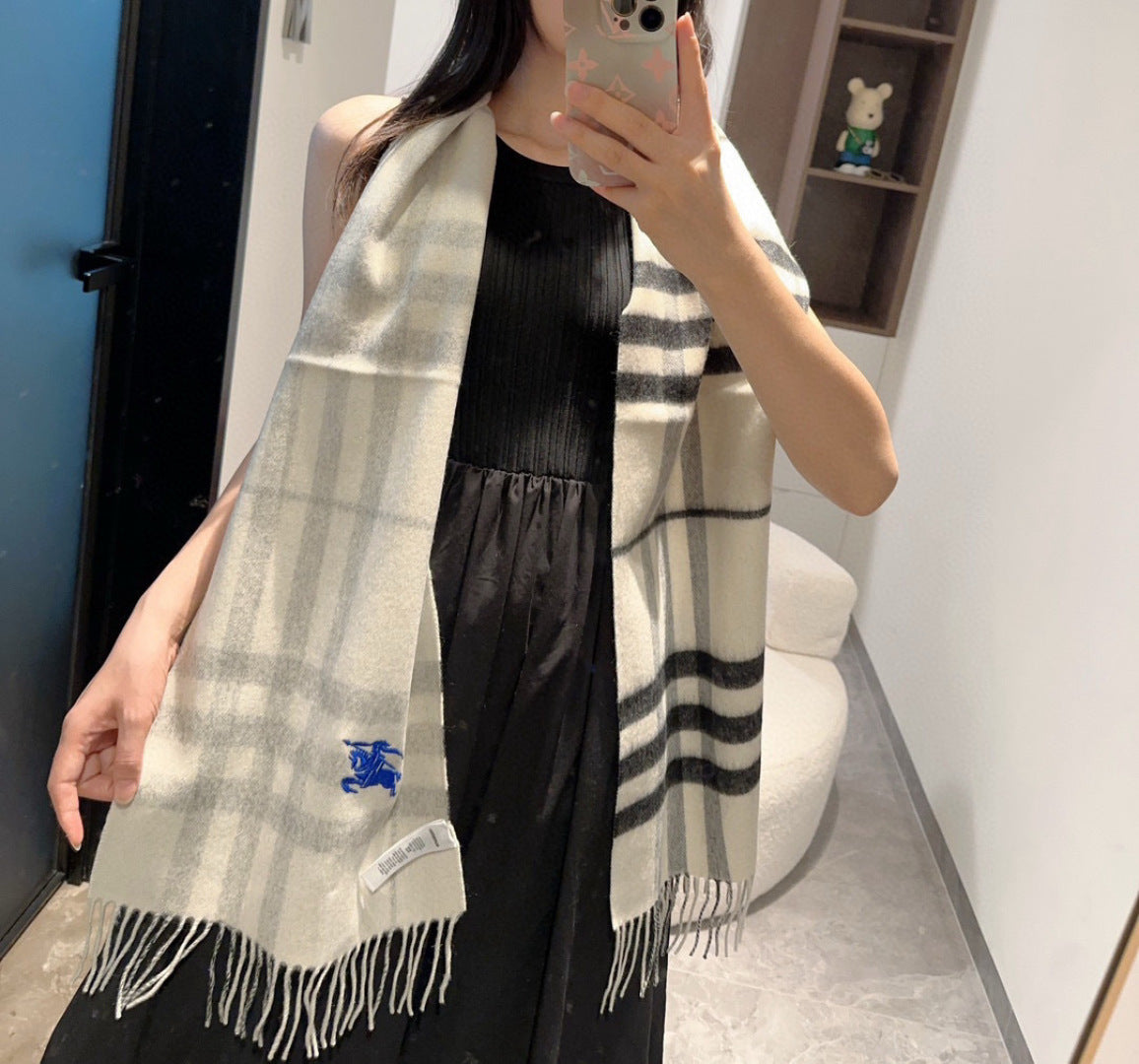multicolor velvet luxury Scarf for women - product detail view