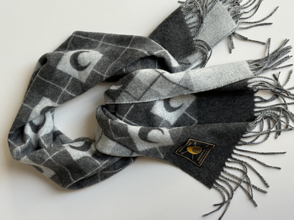 clear velvet floral Scarf for women - alternate angle view 3