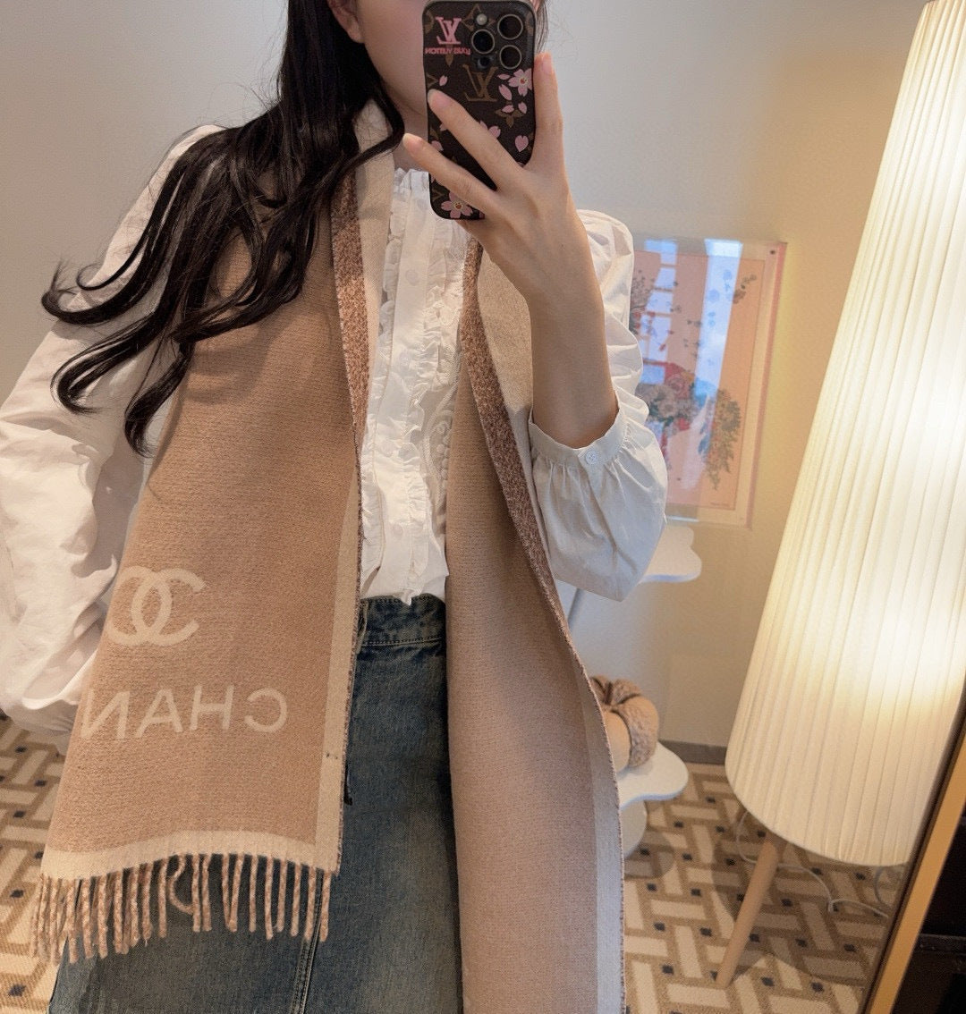 purple velvet luxury Scarf for women - product detail view