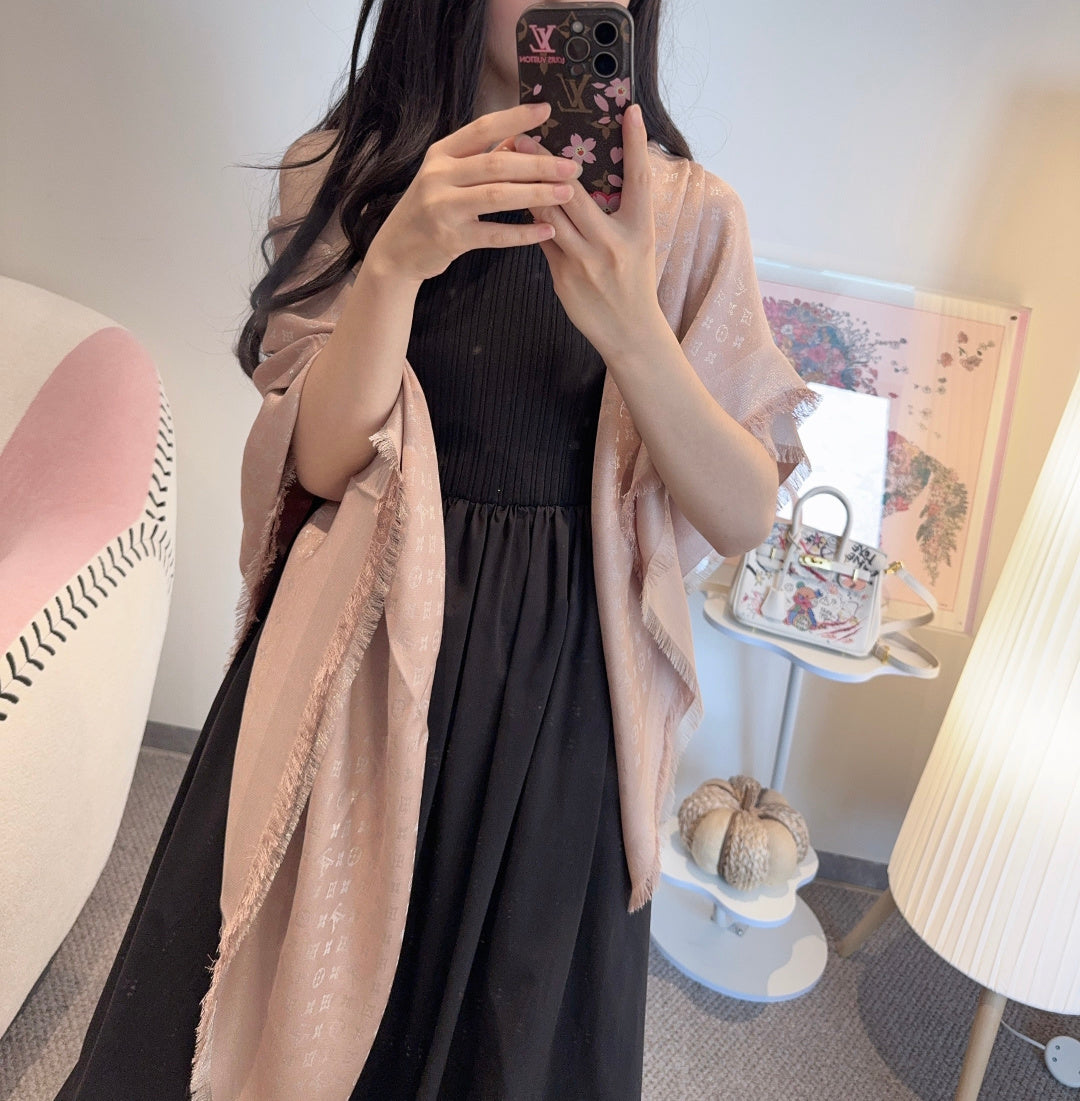 two-tone velvet floral Shawl for women - product detail view