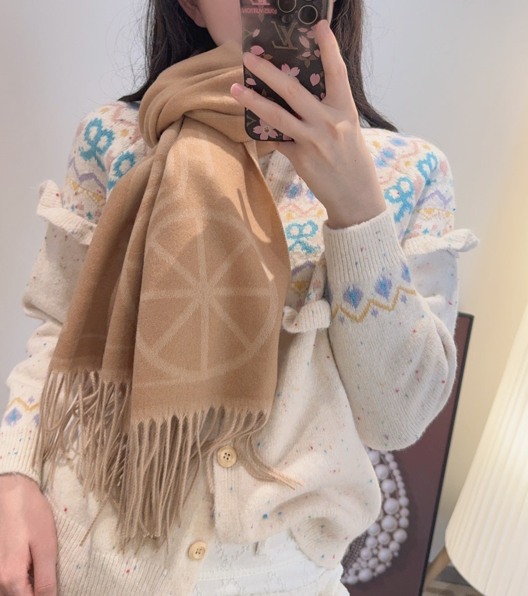 velvet Shawl for women - product detail view