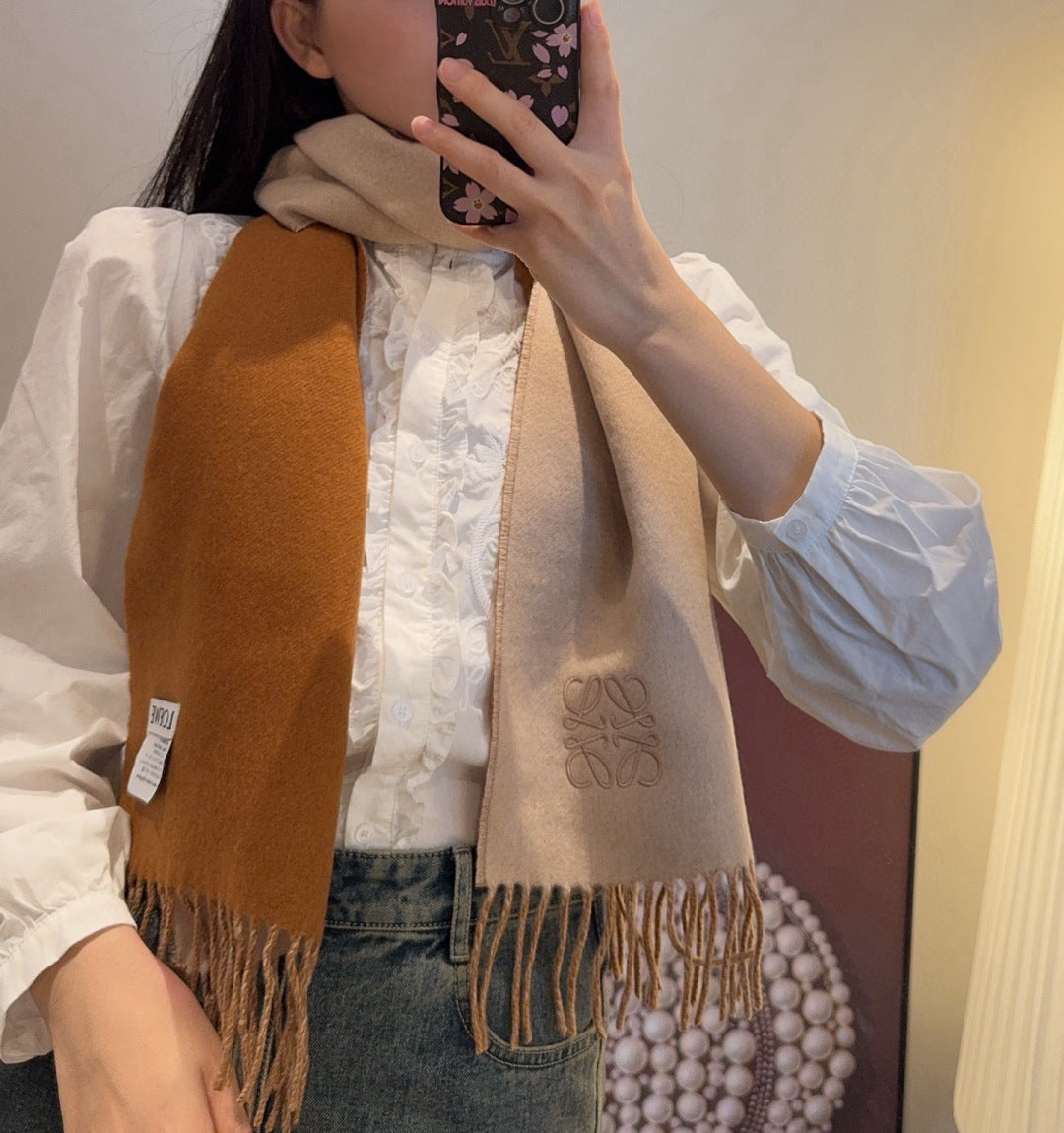 velvet elegant Scarf for unisex couple - product detail view