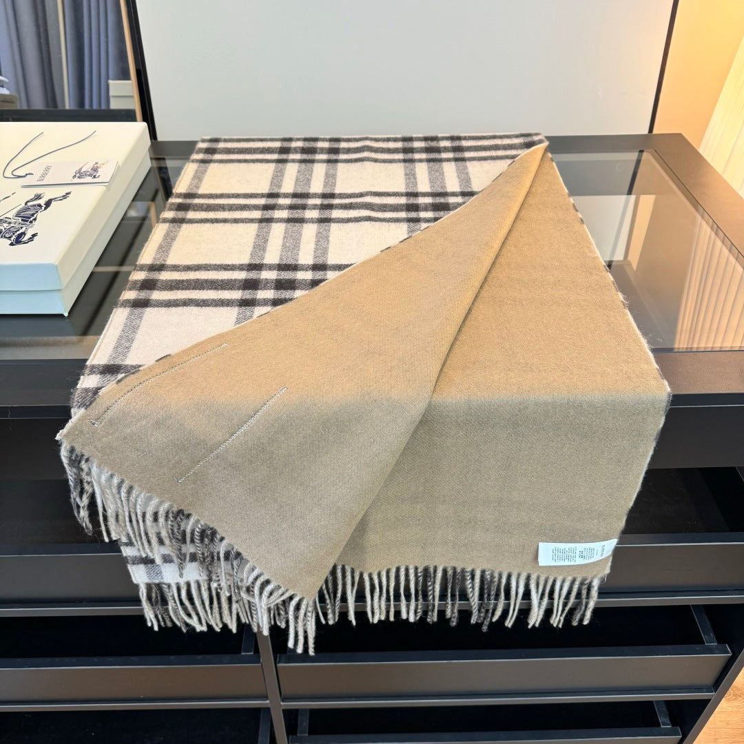 camel velvet tassel Shawl for men - alternate angle view 5