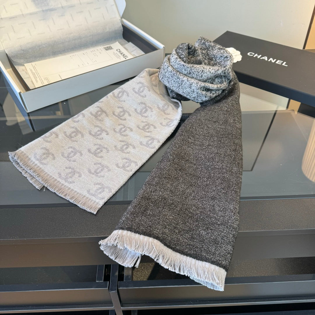 multicolor minimalist Scarf for unisex couple - alternate angle view 6