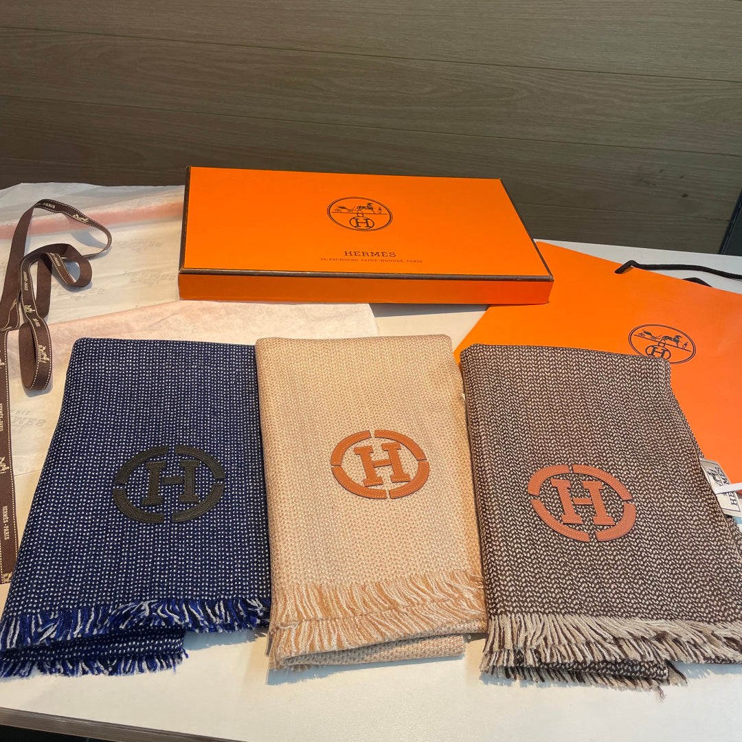 beige leather letter Scarf for women - alternate angle view 2