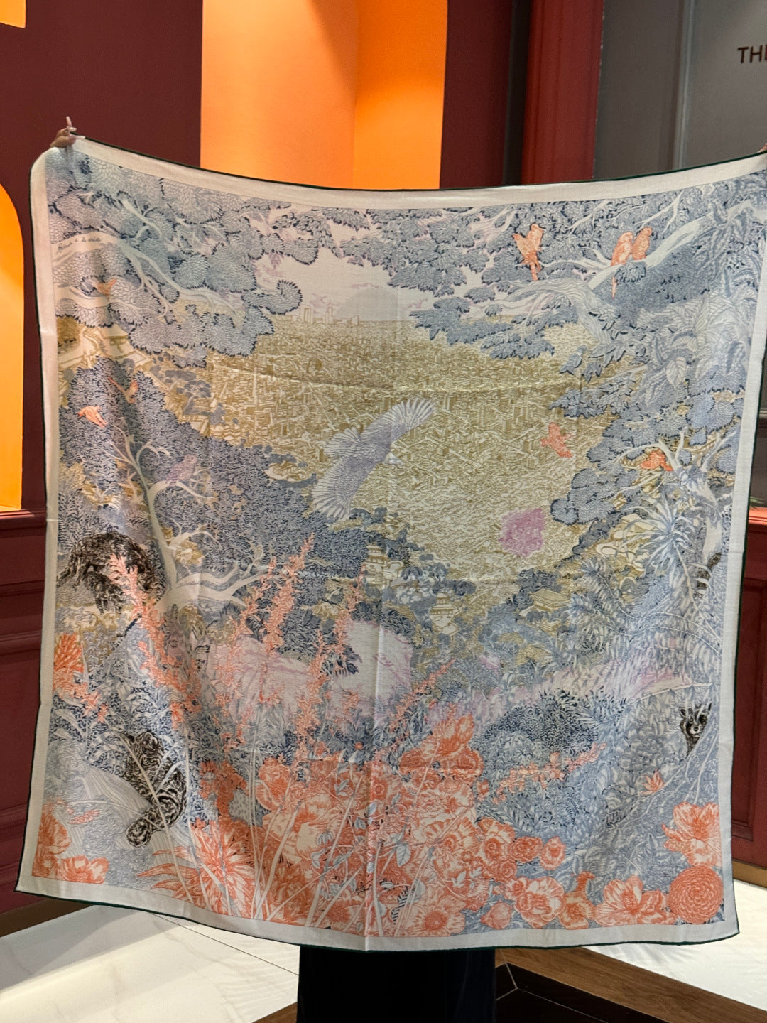 silver velvet elegant Shawl for women - alternate angle view 9