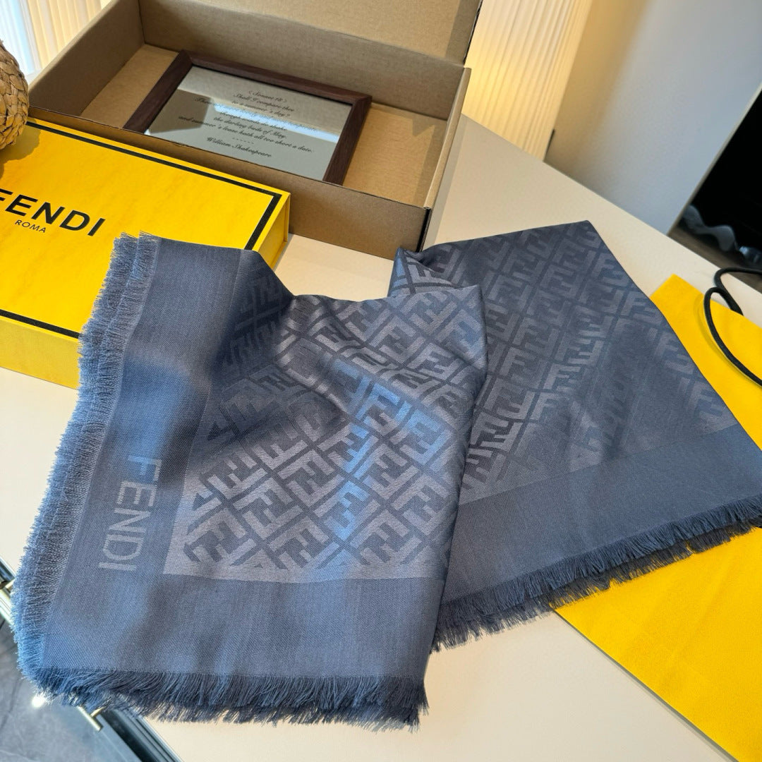 gold wool floral Shawl for women - alternate angle view 9