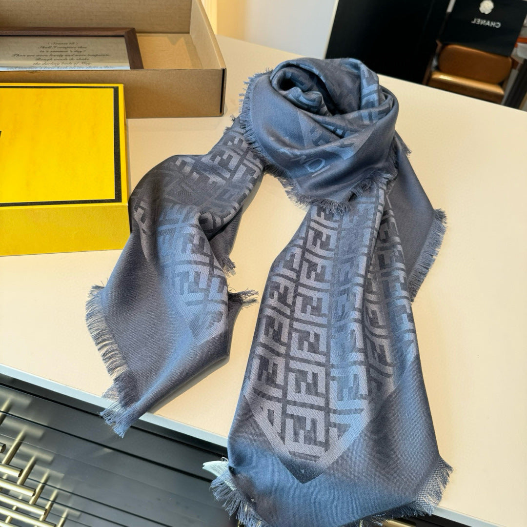 gold wool floral Shawl for women - alternate angle view 11